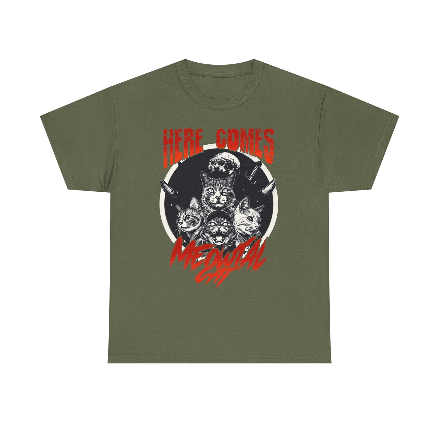 Here Comes Meowtal Cat Band T-Shirt