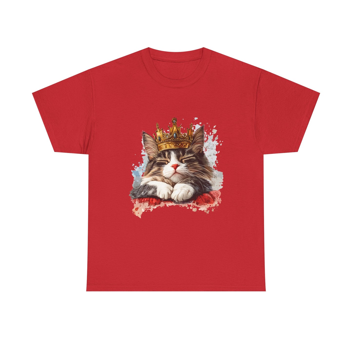 Cat King T-Shirt — Regal Crowned Cat Graphic Tee