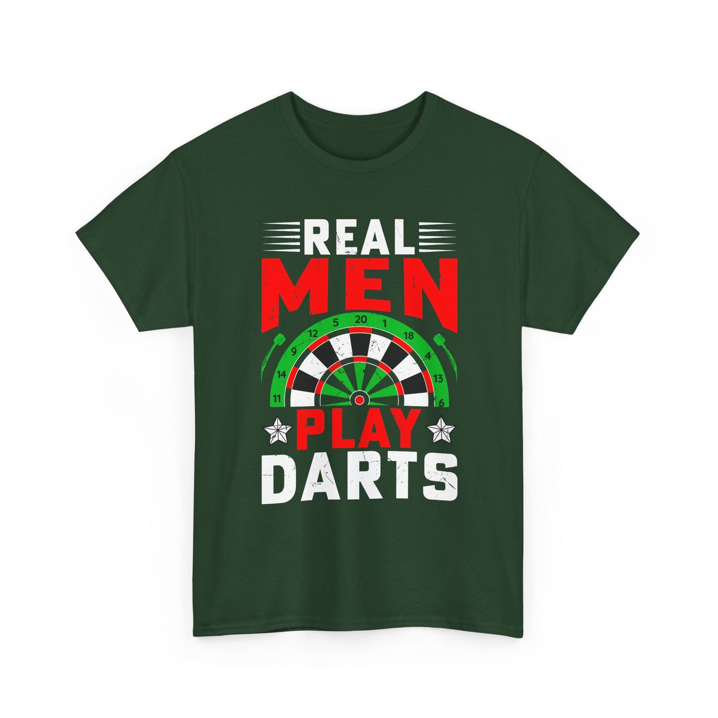 Darts T-Shirt – "Real Men Play Darts" Graphic Tee for Players & Fans