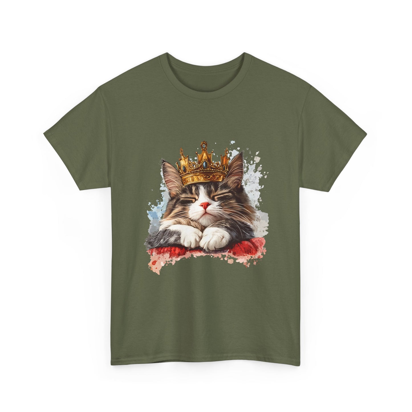 Cat King T-Shirt — Regal Crowned Cat Graphic Tee