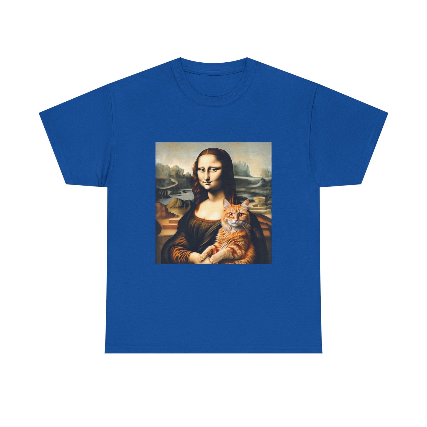 T-Shirt — Mona Lisa Holding a Cat Graphic Tee