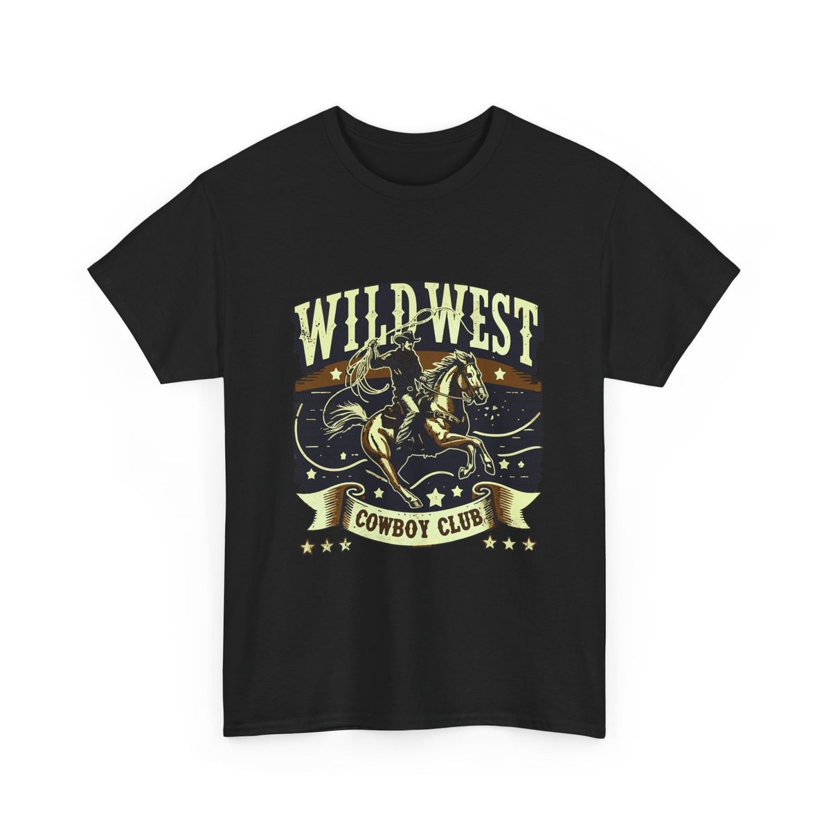 Wild West Cowboy Club T‑Shirt — Vintage Rodeo Western Graphic Tee
