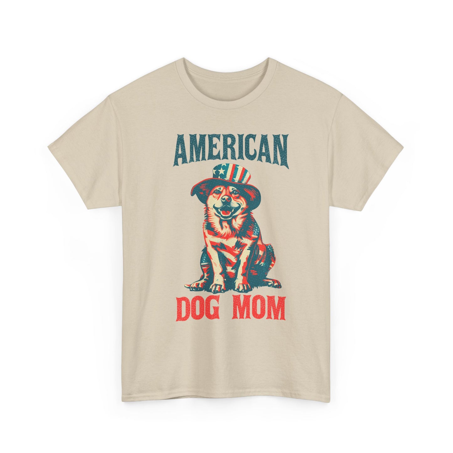 American Dog Mom T-Shirt — Patriotic Pup Tee for Dog Lovers