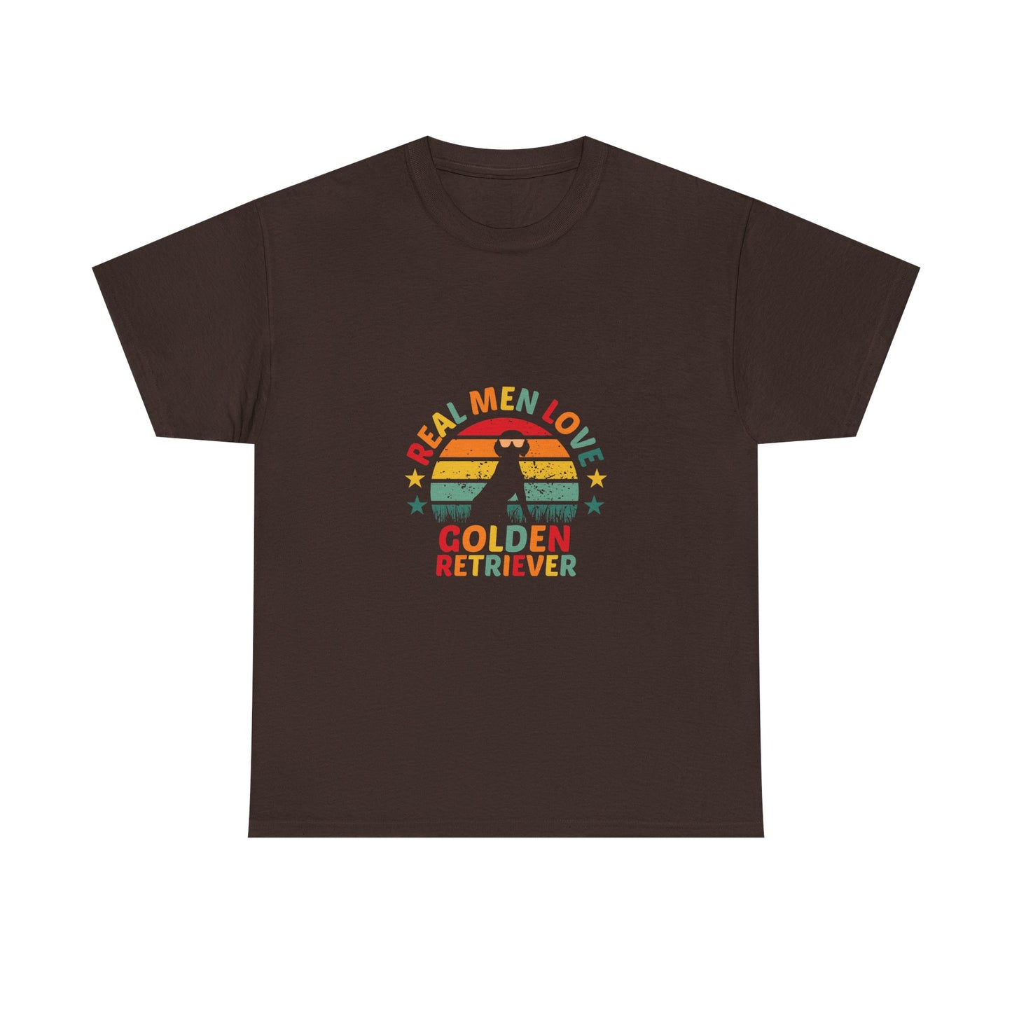 T-Shirt — "Real Men Love Golden Retriever" Retro Dog Tee