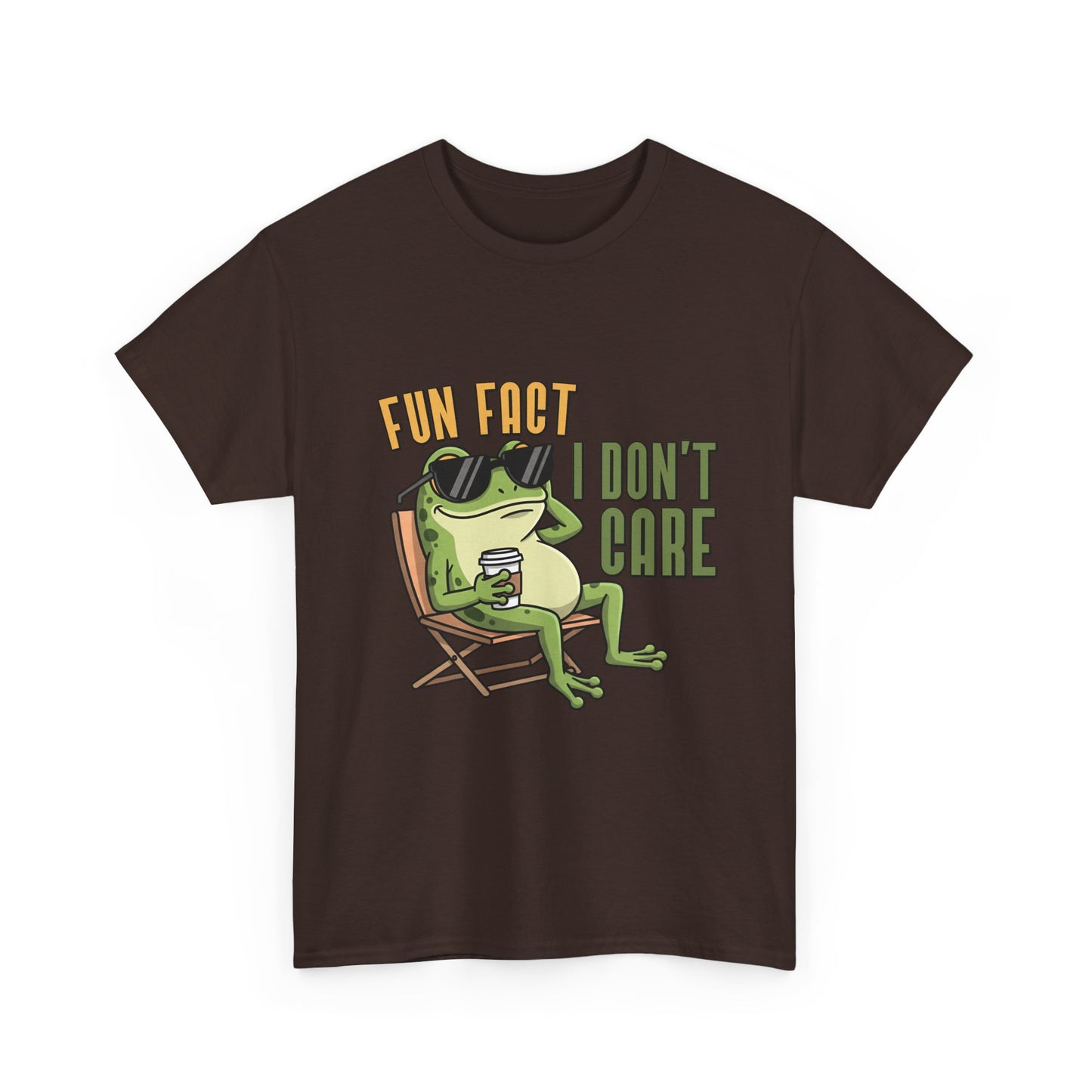 T-Shirt — 'Fun Fact I Don't Care' Relaxed Frog Graphic Tee