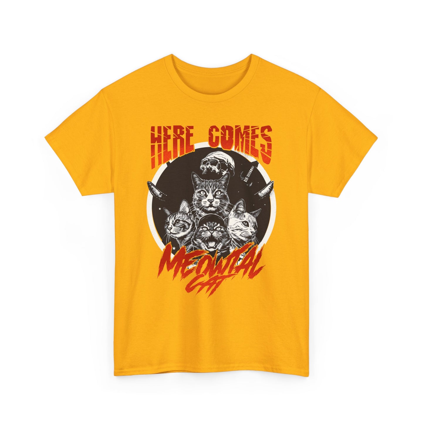 Here Comes Meowtal Cat Band T-Shirt