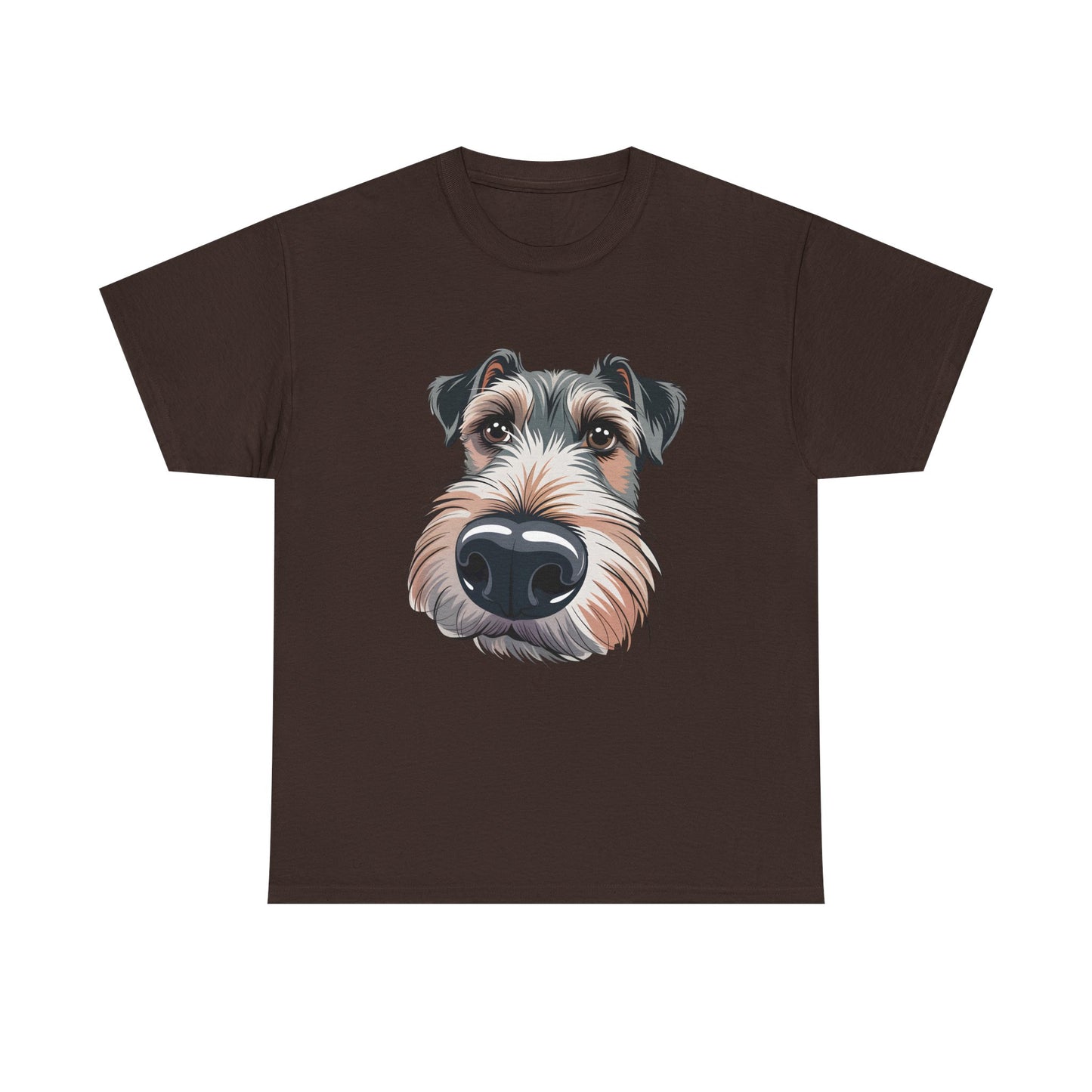 Schnauzer Nose Close-Up T-Shirt — Funny Dog Face Tee for Pet Lovers