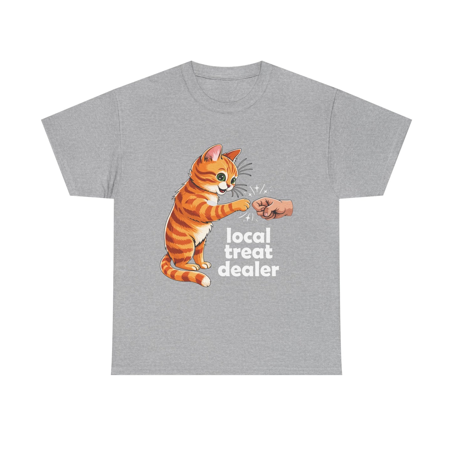 Cat T-Shirt — "Local Treat Dealer" Cute Ginger Kitty Fist Bump Tee