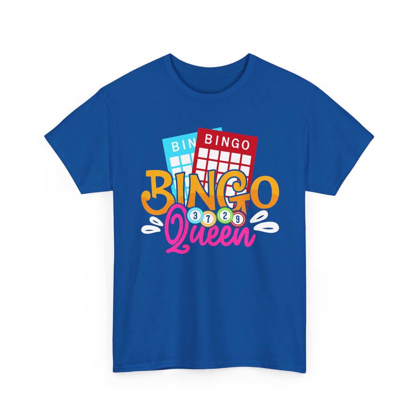 Bingo Queen T-Shirt – Colorful Bingo Cards Graphic Tee for Players & Seniors