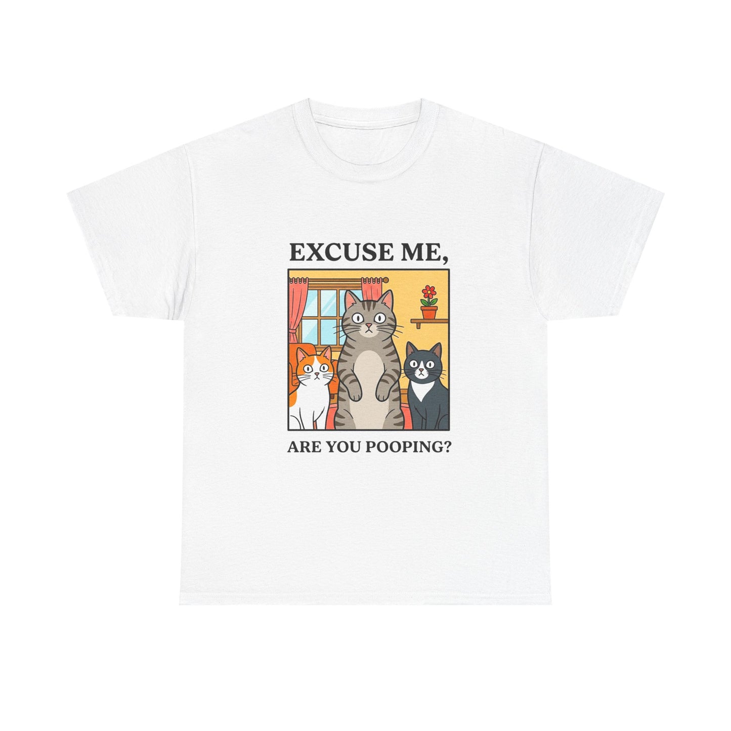 Excuse Me Are You Pooping Funny Cat T-shirt