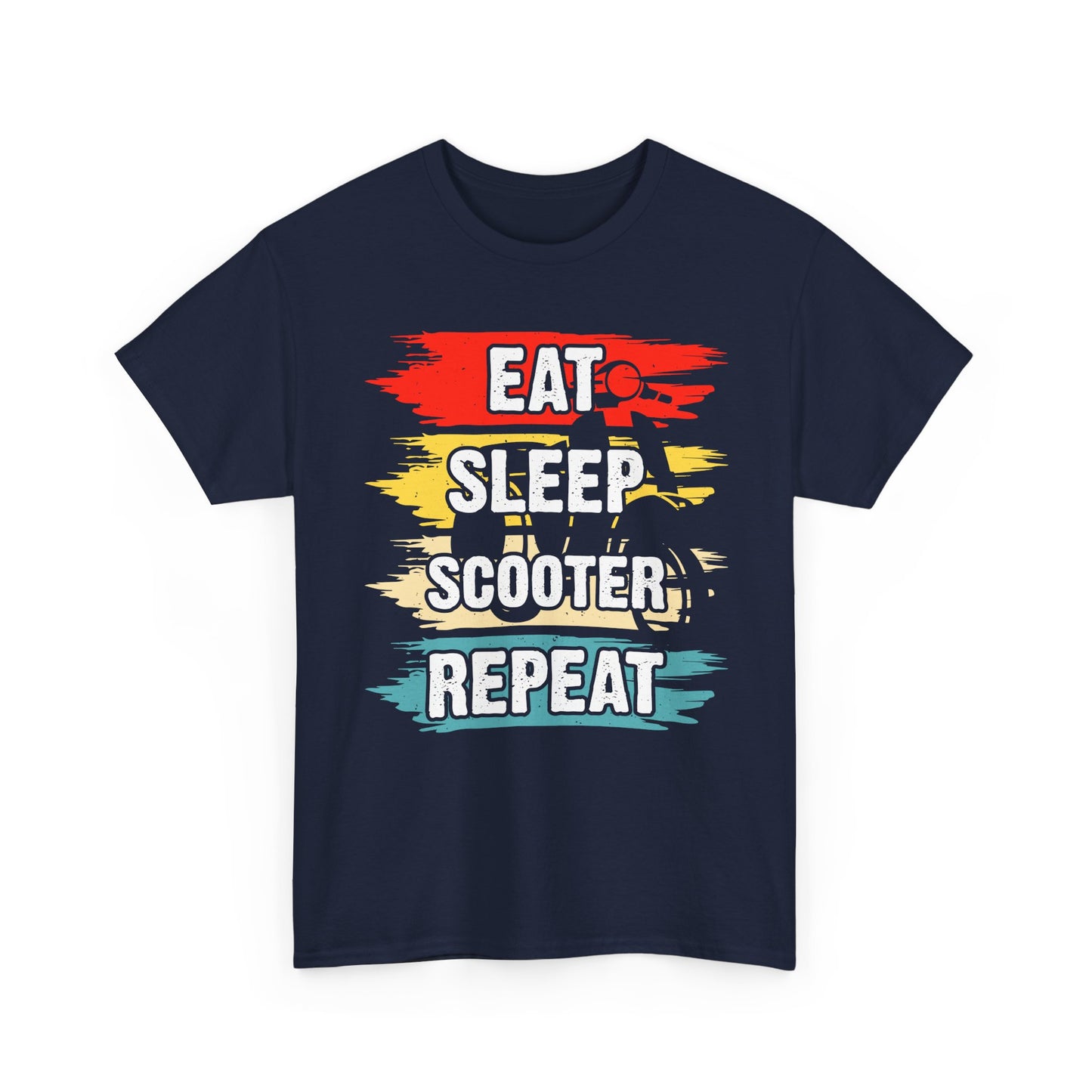 Eat Sleep Scooter Repeat T‑Shirt — Retro Scooter Rider Tee