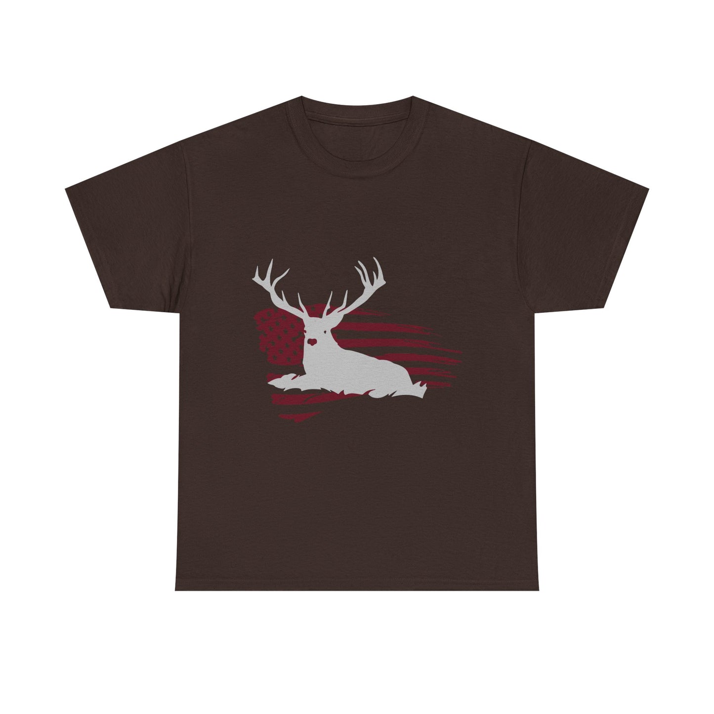 Patriotic Deer Flag T‑Shirt – American Hunting Graphic Tee
