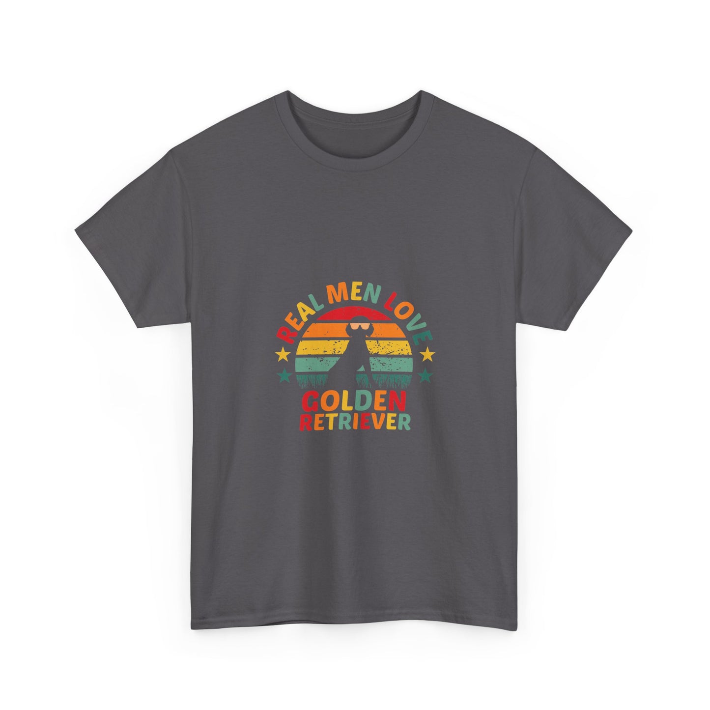 T-Shirt — "Real Men Love Golden Retriever" Retro Dog Tee