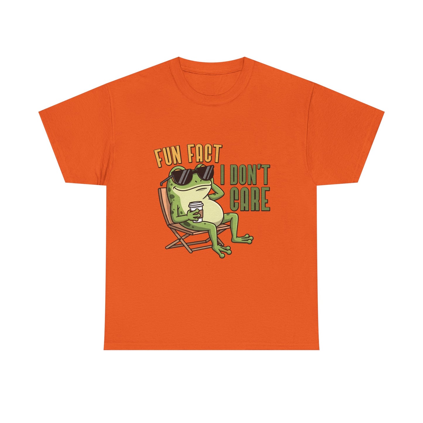 T-Shirt — 'Fun Fact I Don't Care' Relaxed Frog Graphic Tee