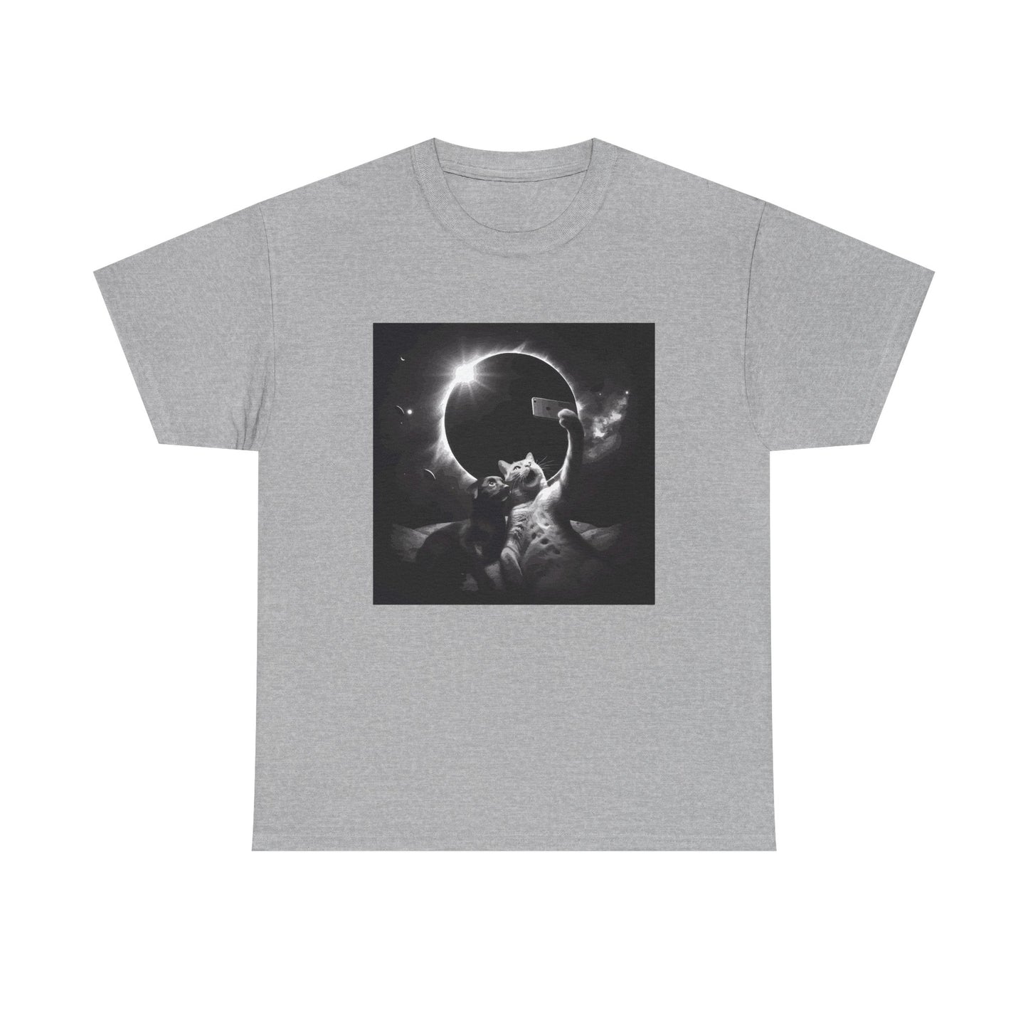 Dog and Cat Selfie Solar eclipse T-Shirt