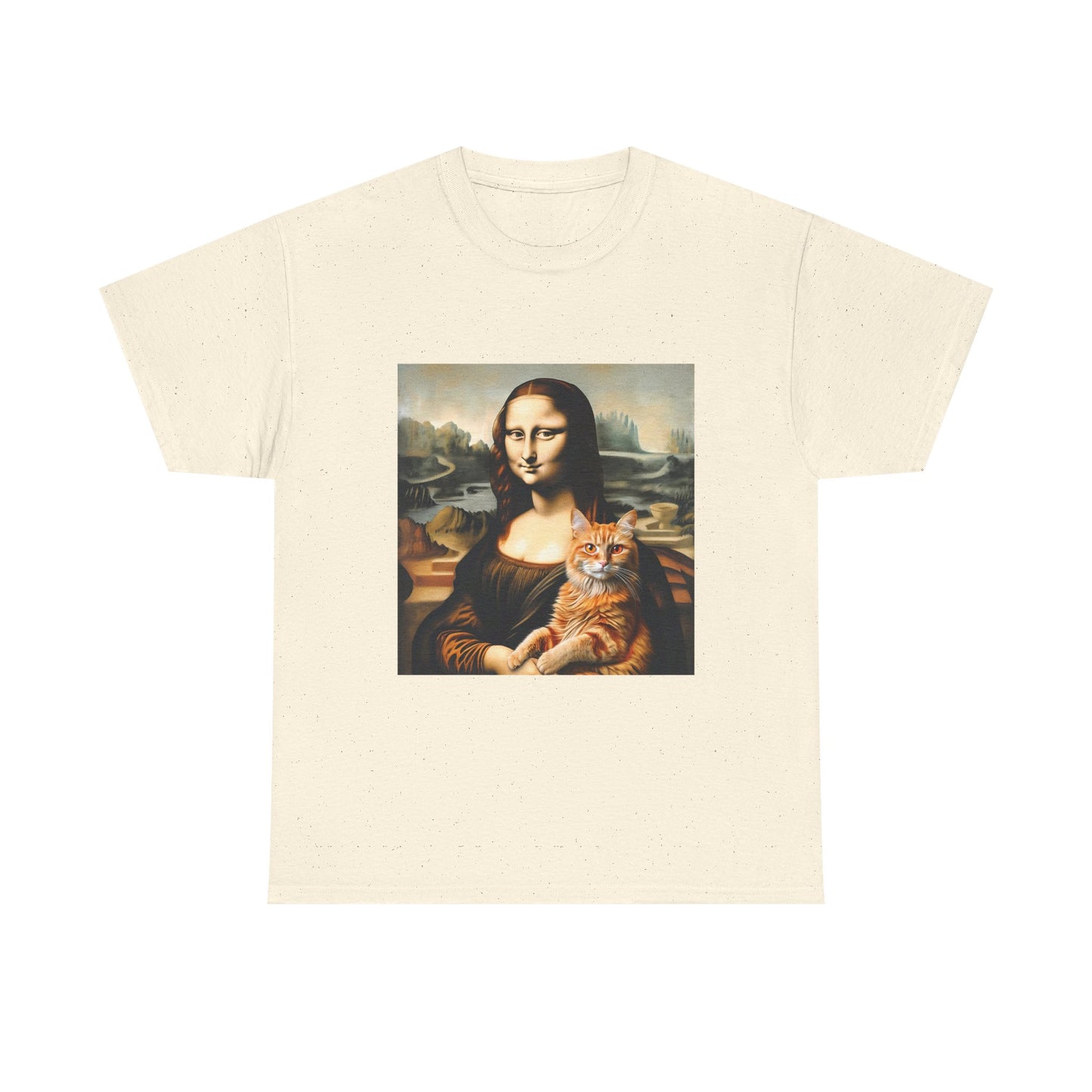 T-Shirt — Mona Lisa Holding a Cat Graphic Tee