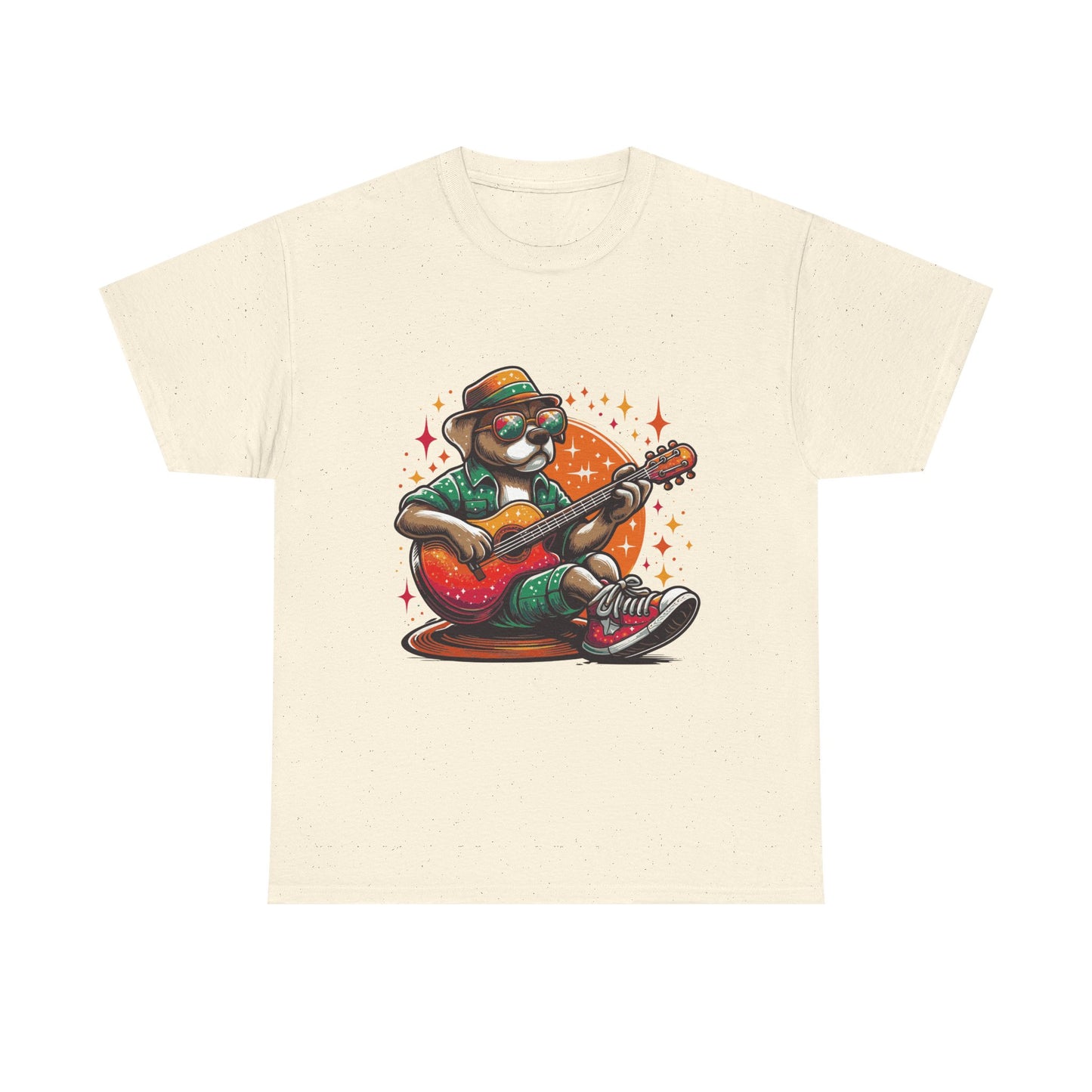Dog Playing Guitar T‑Shirt — Retro Chill Music Tee for Guitar Lovers