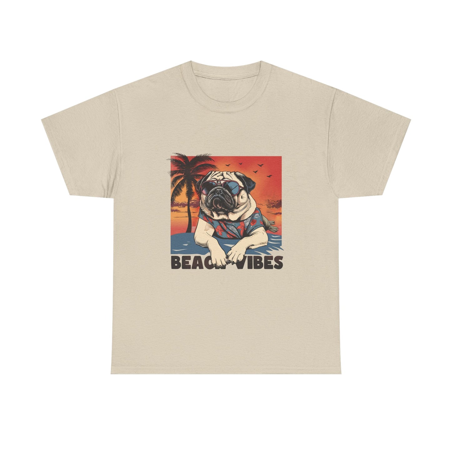 Beach Vibes Pug T‑Shirt