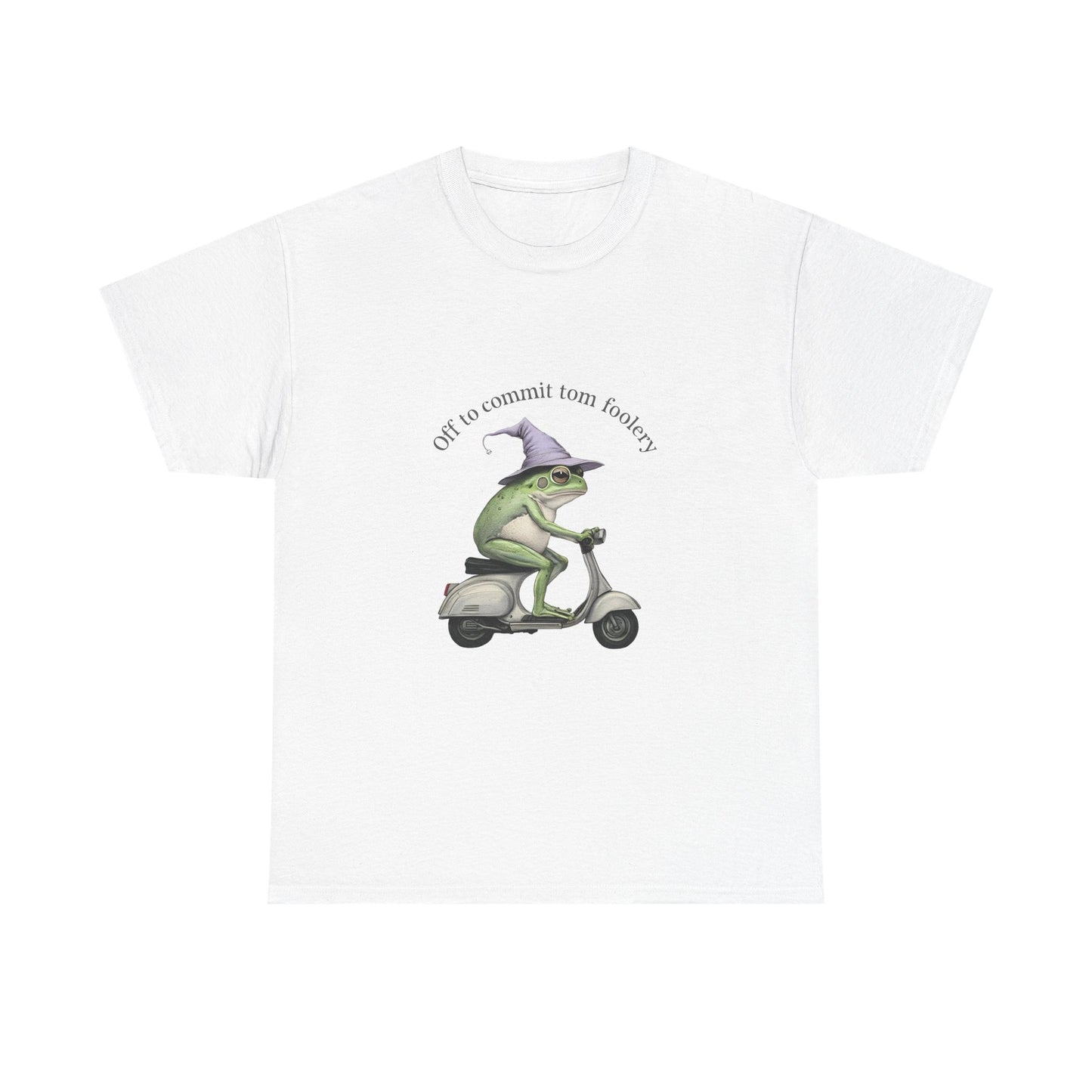 Witch Frog Scooter T-Shirt — 'off to commit form fuckery' Graphic Tee