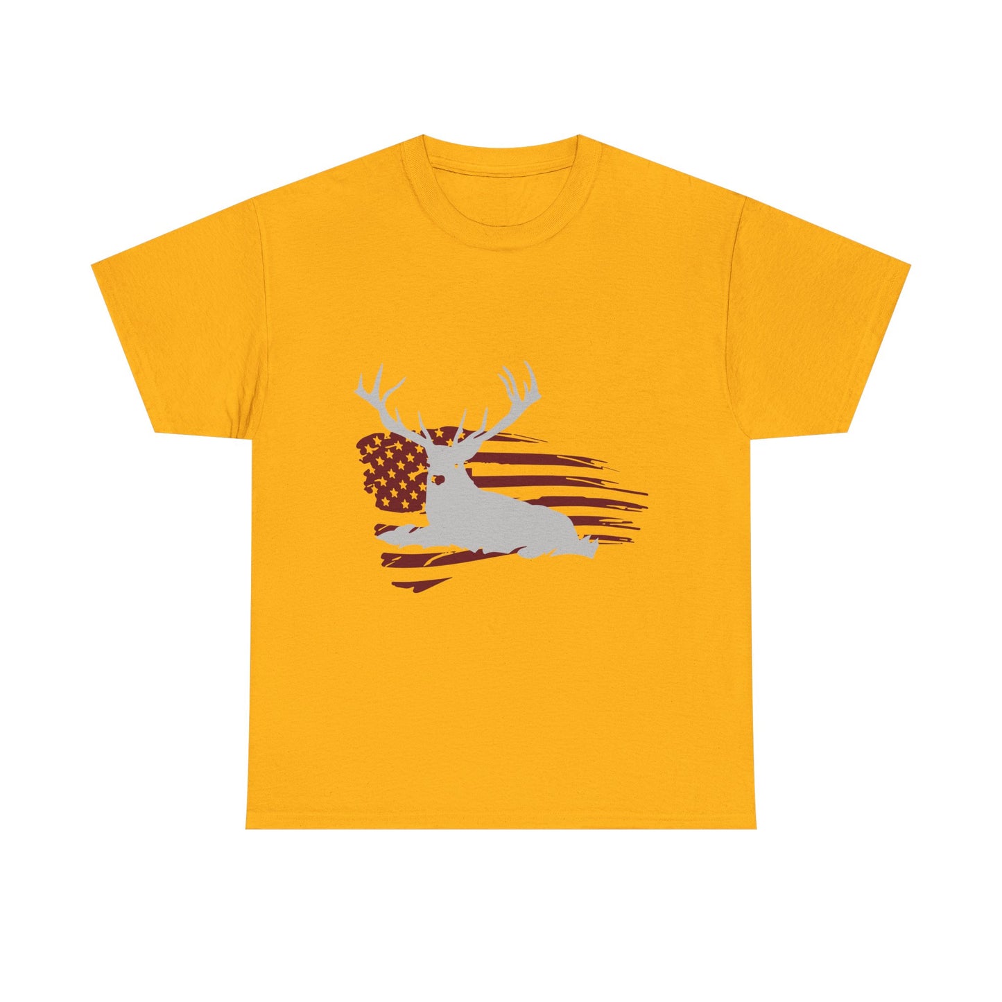 Patriotic Deer Flag T‑Shirt – American Hunting Graphic Tee