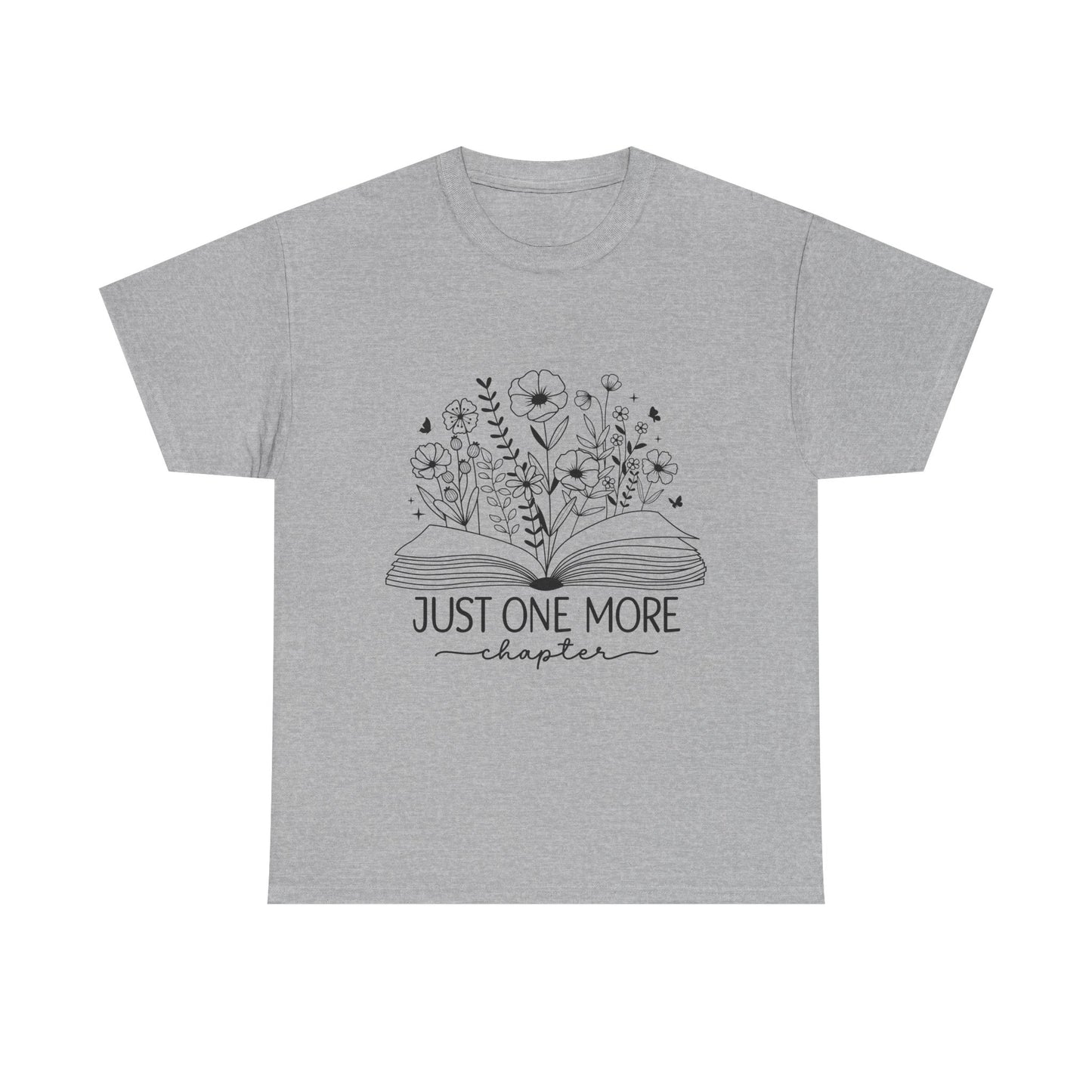 Reading T-Shirt — "Just One More Chapter" Floral Booklover Tee