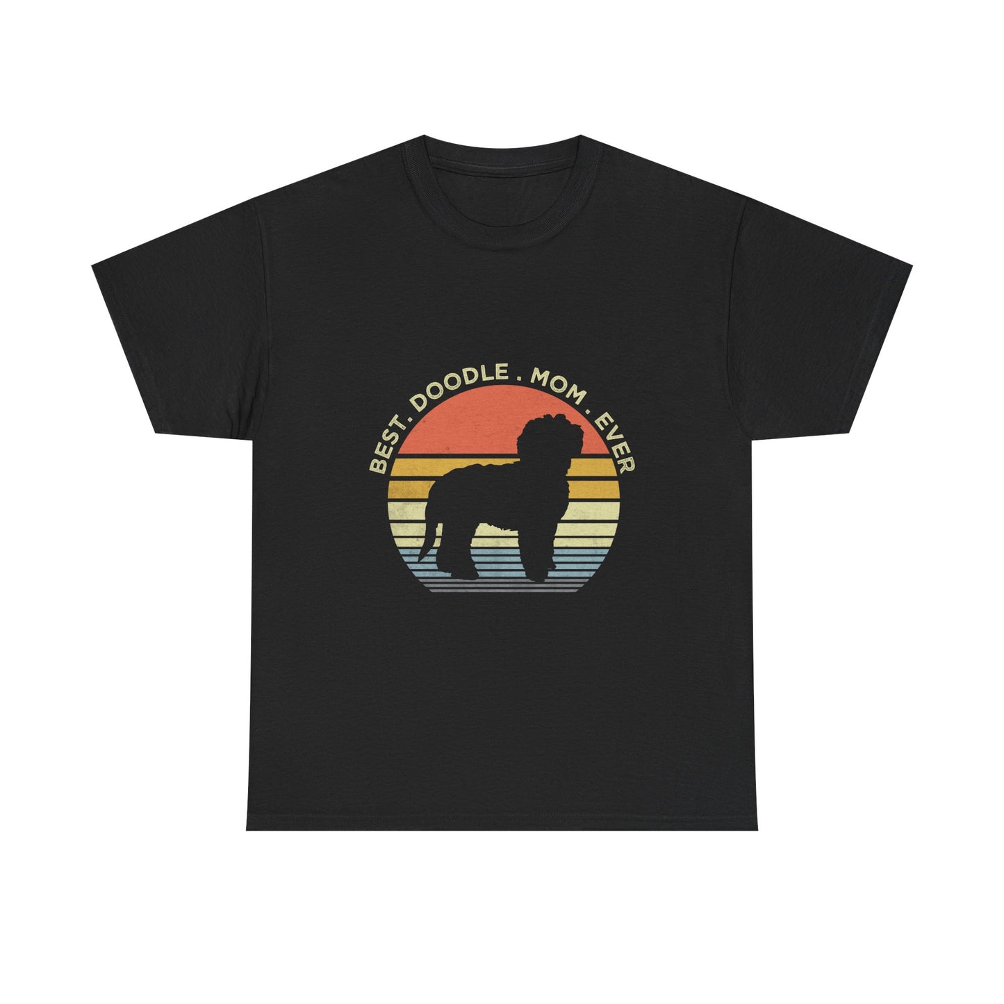 Goldendoodle Mom T-Shirt — "Best Doodle Mom Ever" Vintage Sunset Tee