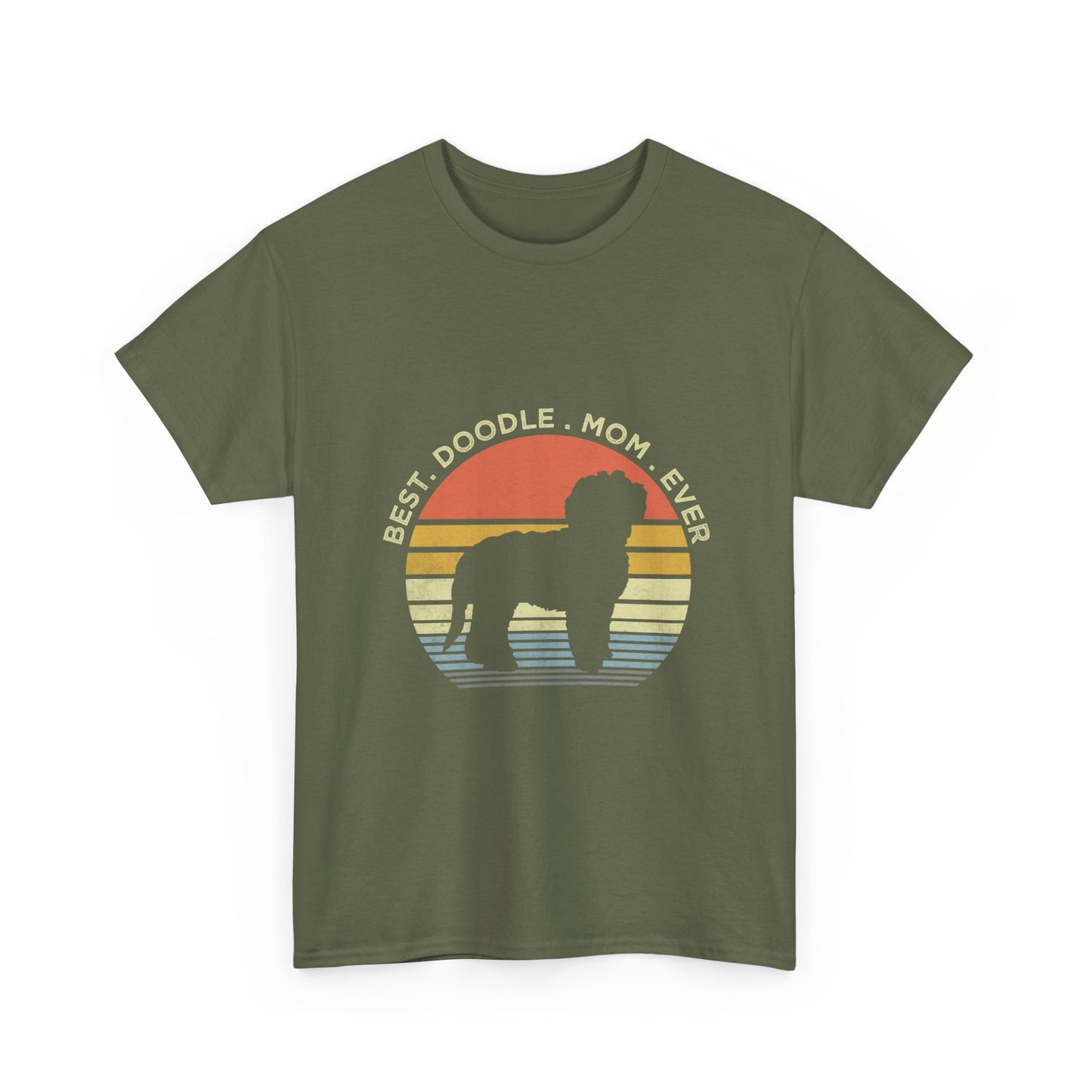Goldendoodle Mom T-Shirt — "Best Doodle Mom Ever" Vintage Sunset Tee