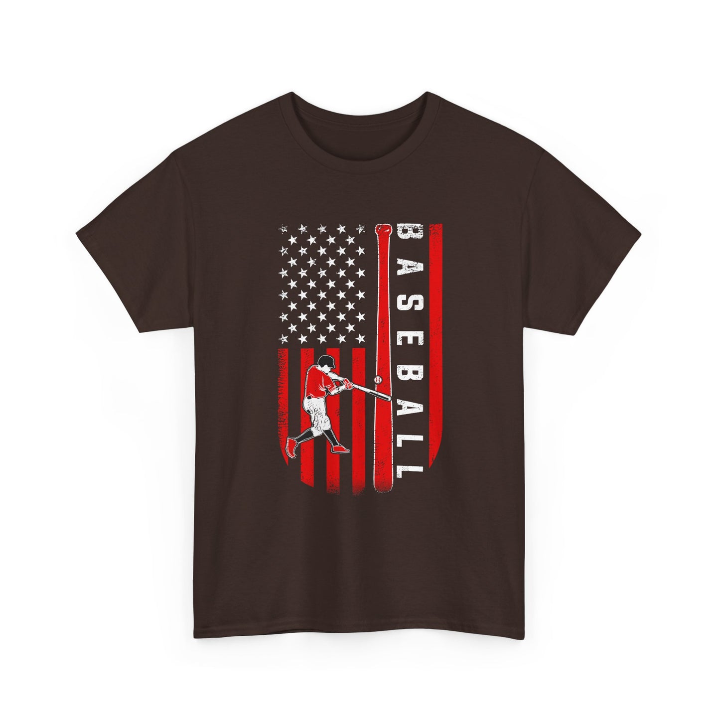 Baseball American Flag T-Shirt — Patriotic Batter Graphic Tee