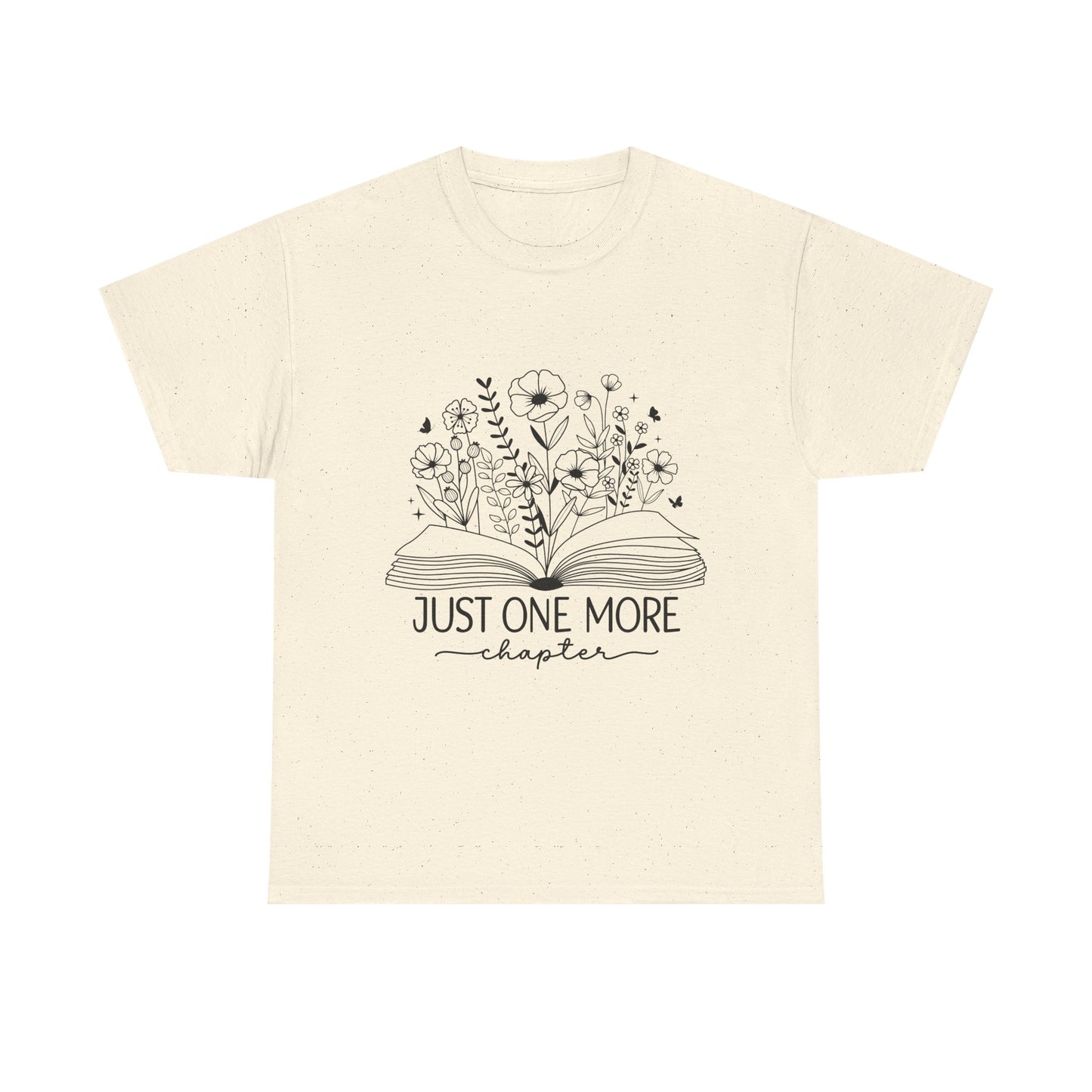 Reading T-Shirt — "Just One More Chapter" Floral Booklover Tee
