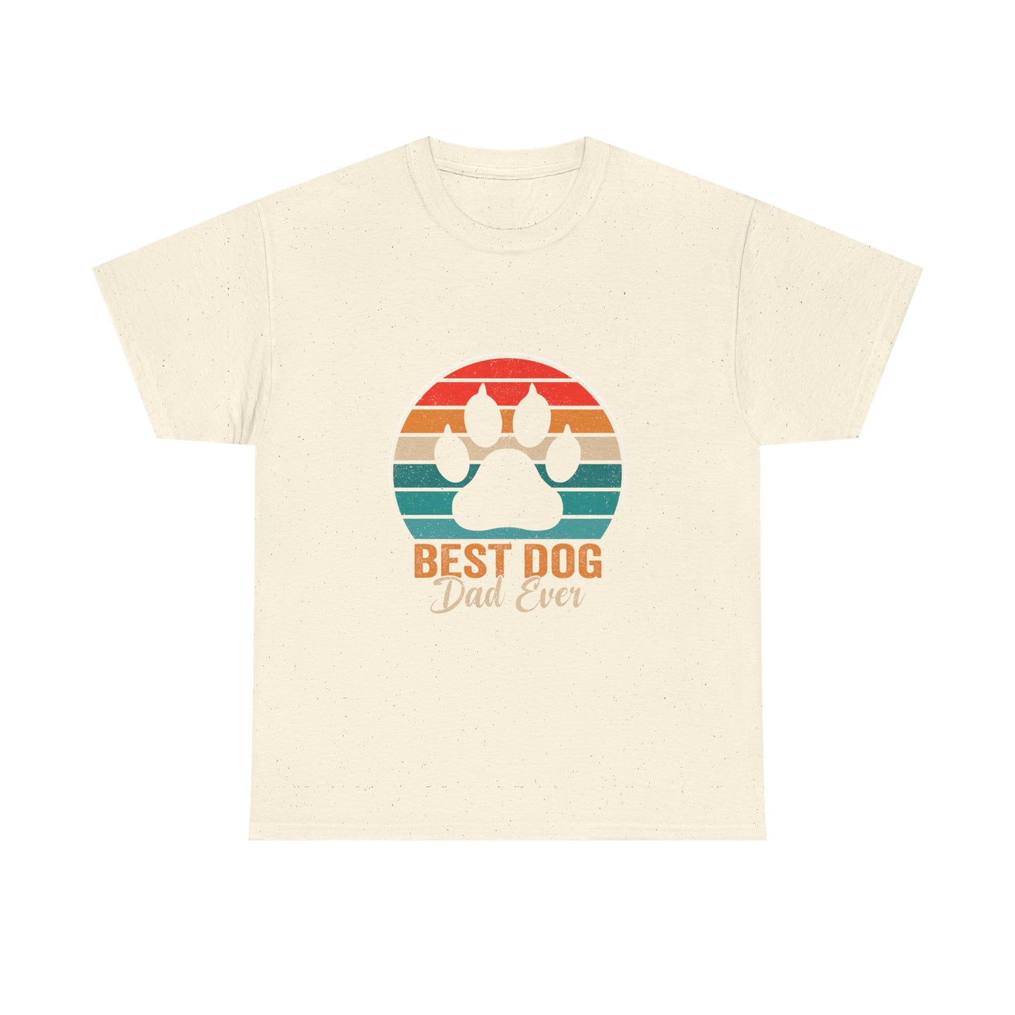 Best Dog Dad Ever T-Shirt — Retro Paw Print Tee for Dog Lovers