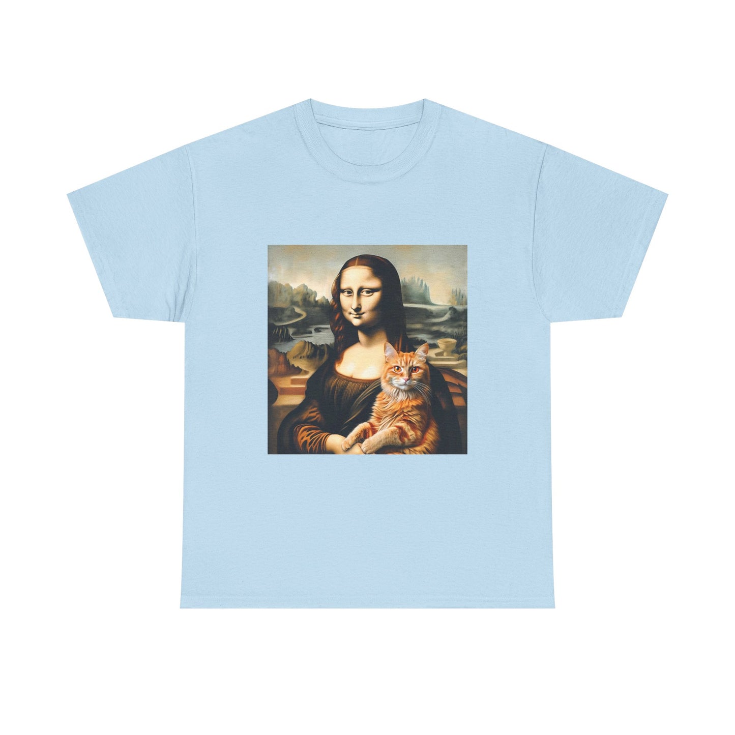 T-Shirt — Mona Lisa Holding a Cat Graphic Tee