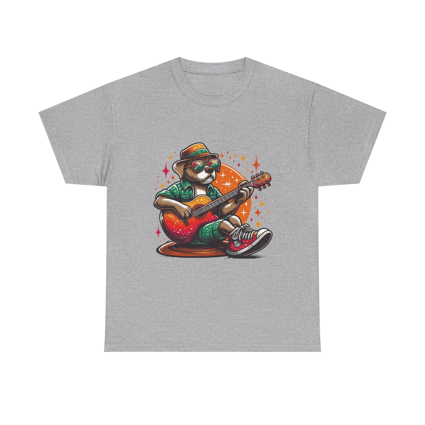 Dog Playing Guitar T‑Shirt — Retro Chill Music Tee for Guitar Lovers
