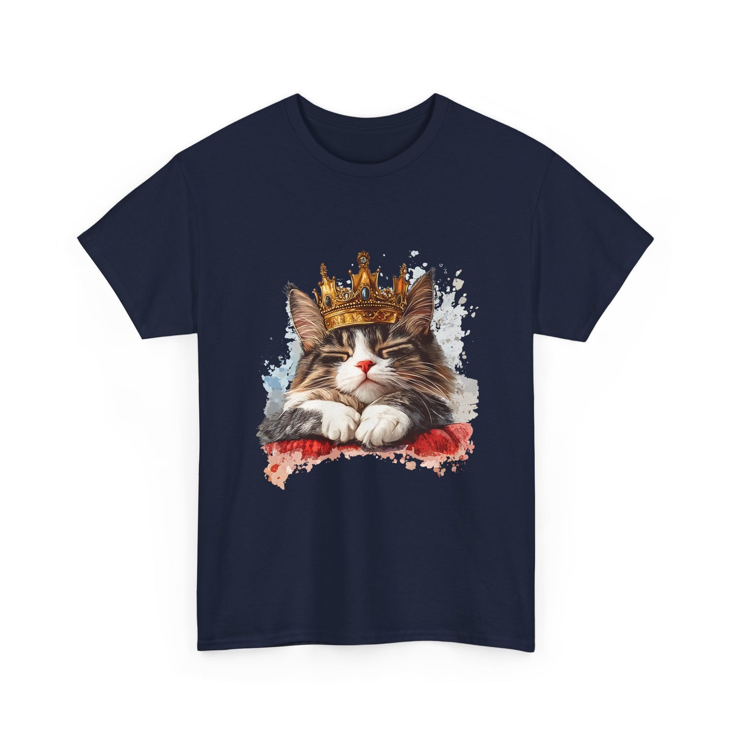 Cat King T-Shirt — Regal Crowned Cat Graphic Tee