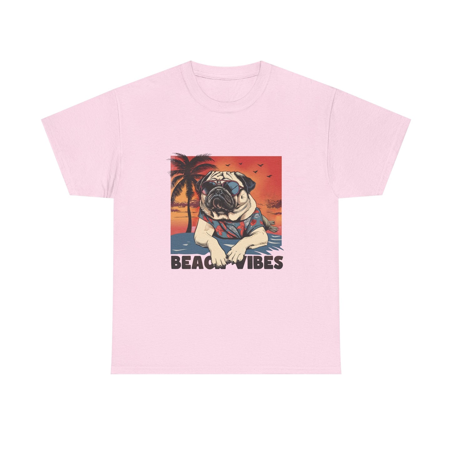 Beach Vibes Pug T‑Shirt