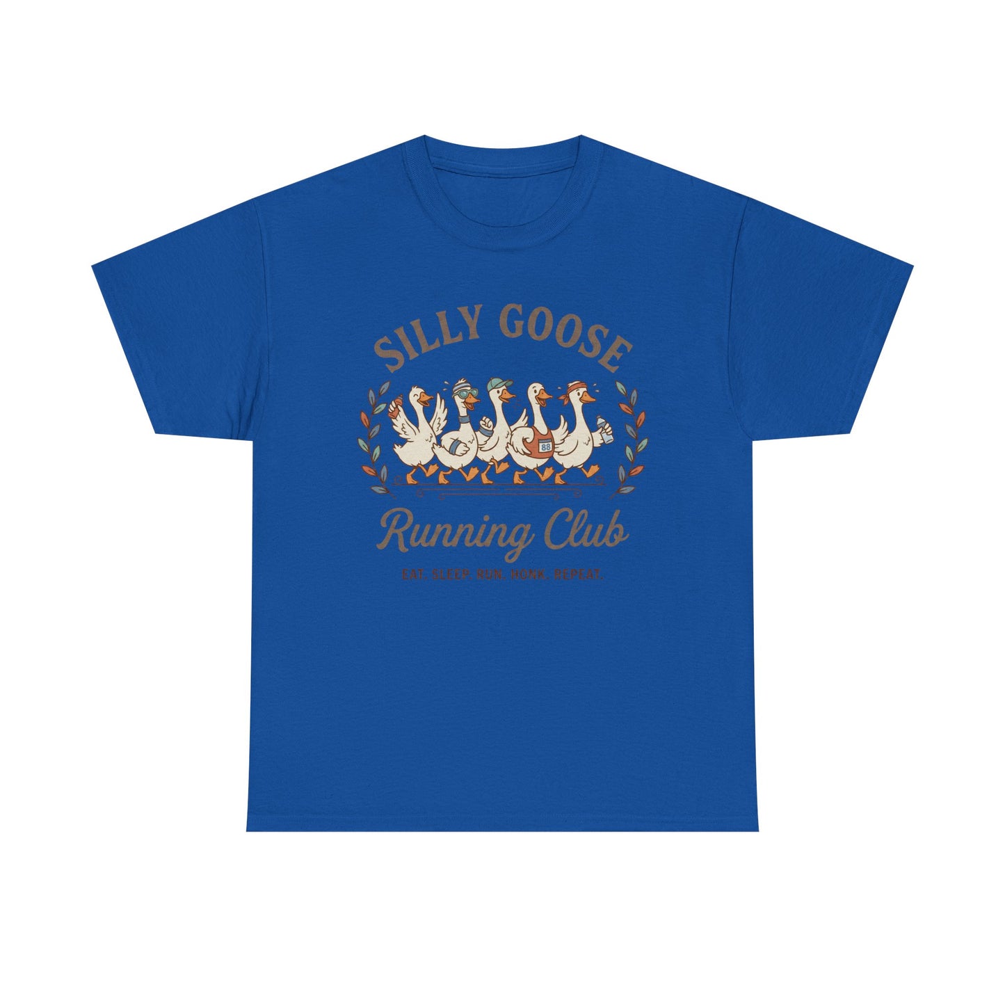 Silly Goose Running Club T‑Shirt — Funny Runner Tee (Eat. Sleep. Run. Honk. Repeat.)