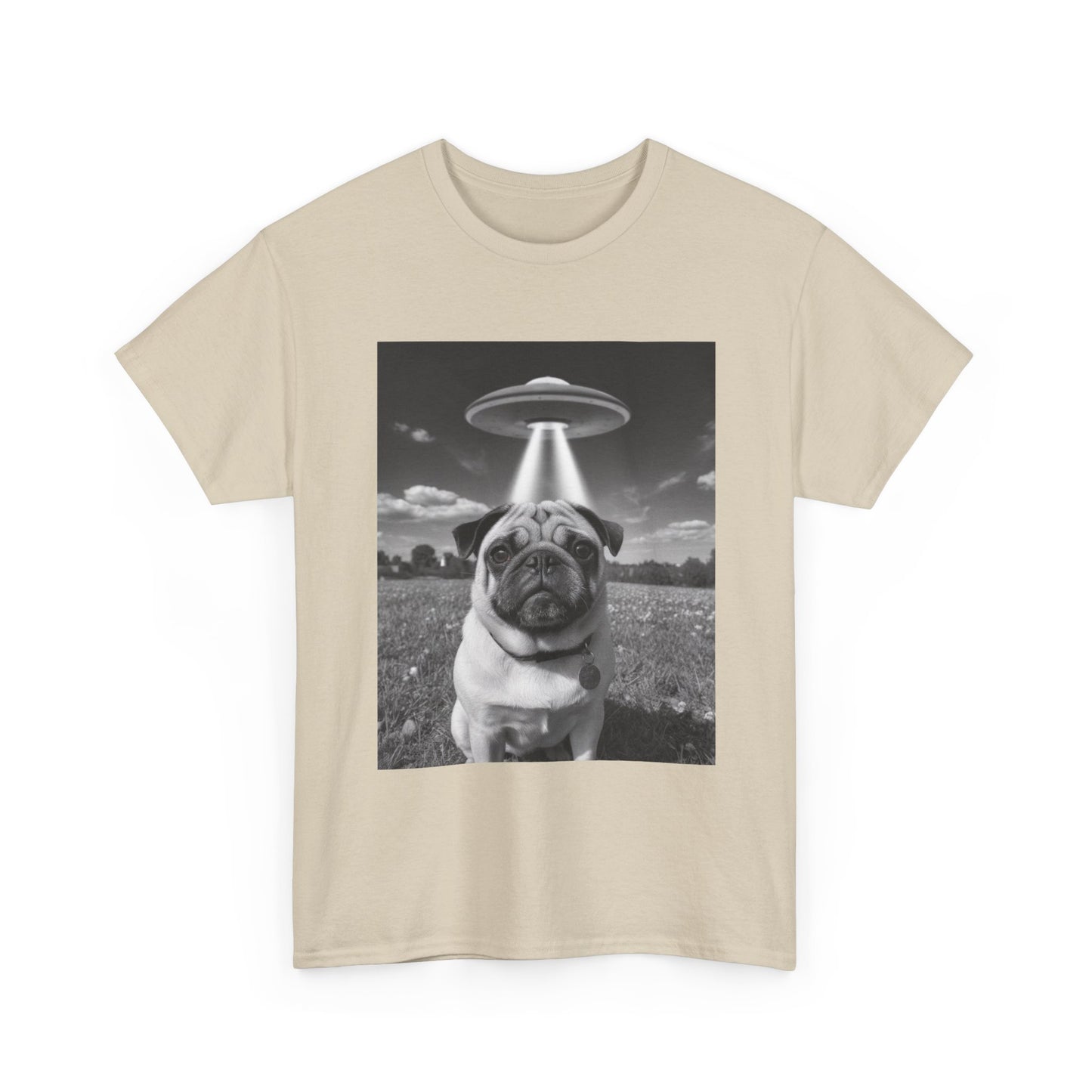Pug Abduction Tee - Funny UFO Dog Graphic Shirt