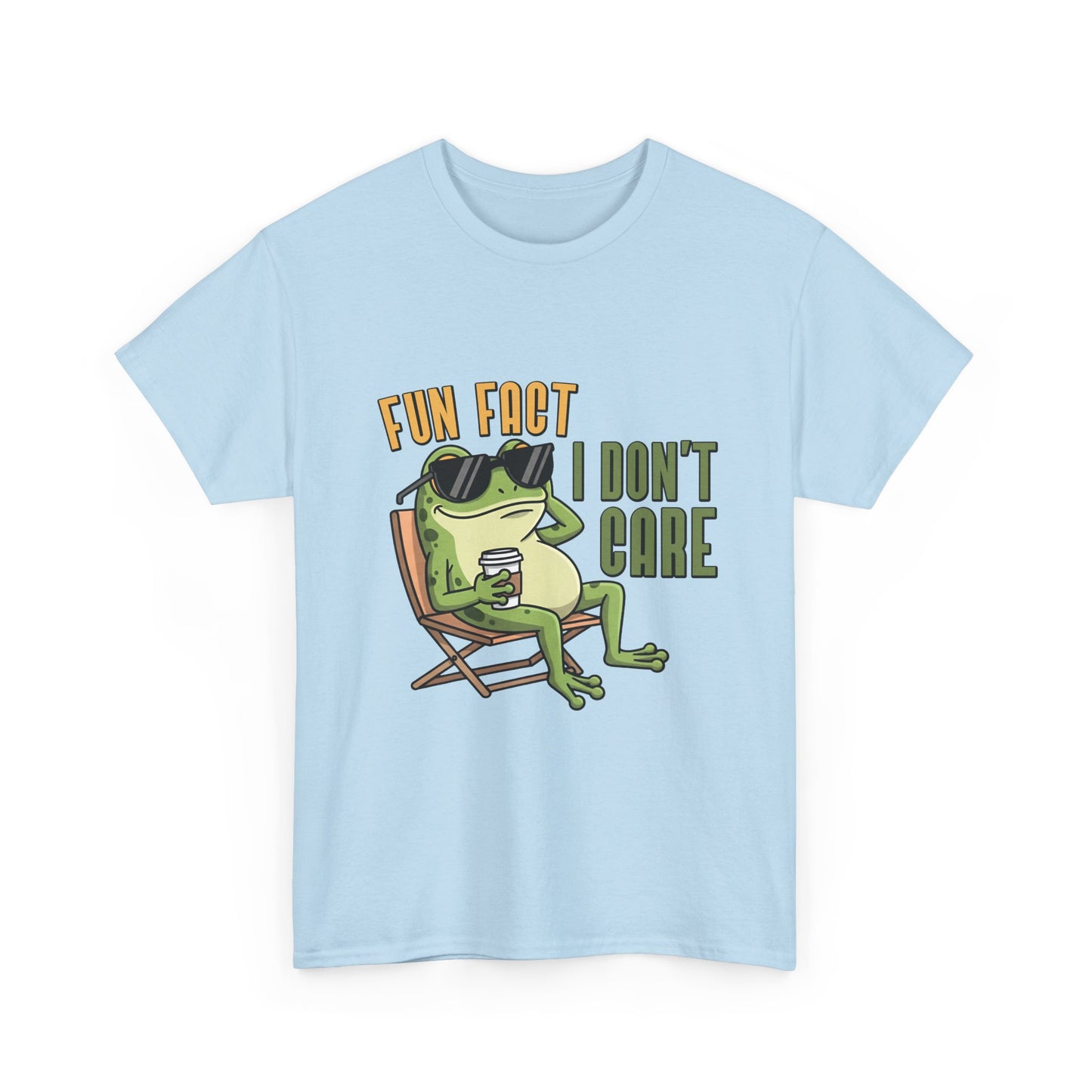 T-Shirt — 'Fun Fact I Don't Care' Relaxed Frog Graphic Tee