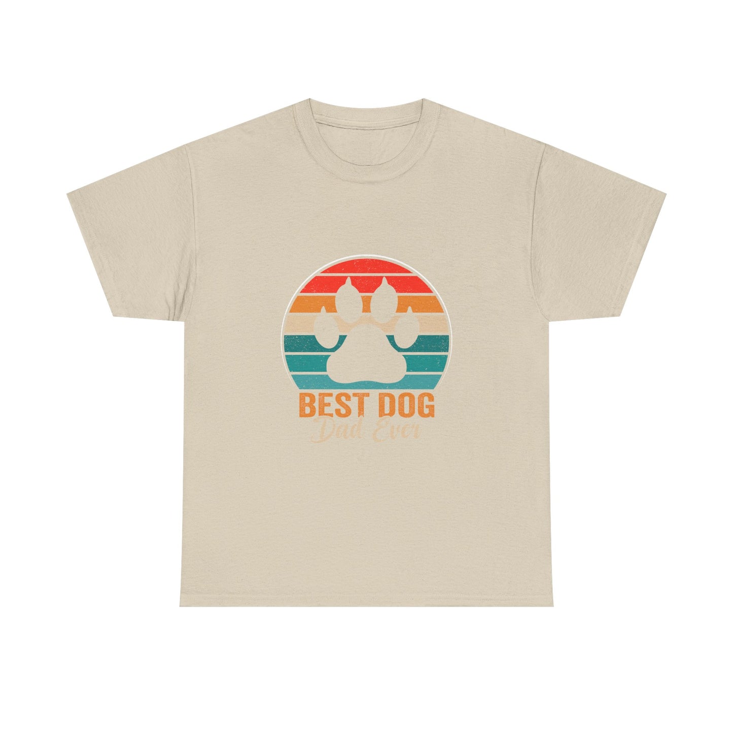 Best Dog Dad Ever T-Shirt — Retro Paw Print Tee for Dog Lovers
