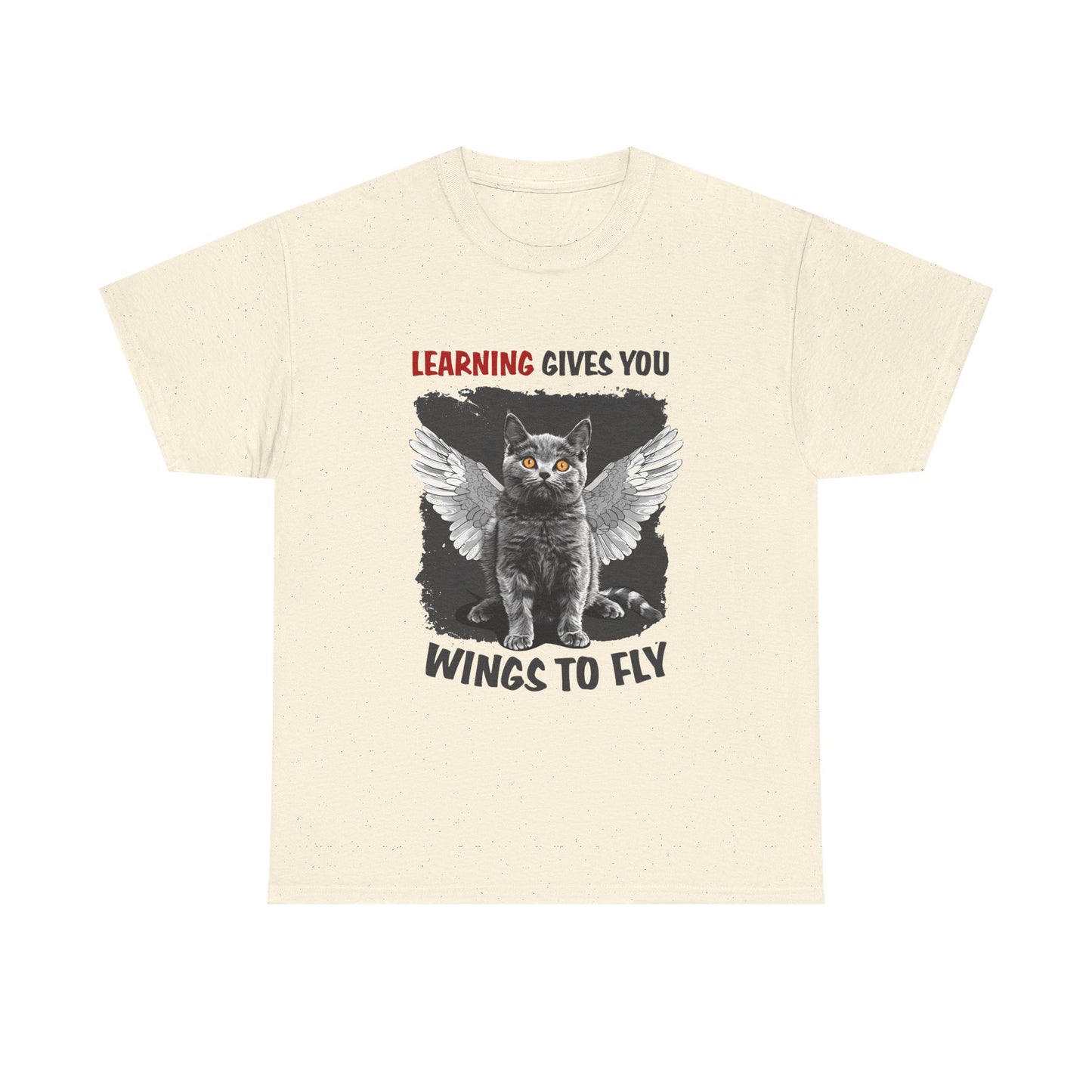 Learning Gives You Wings To Fly Cat T-Shirt