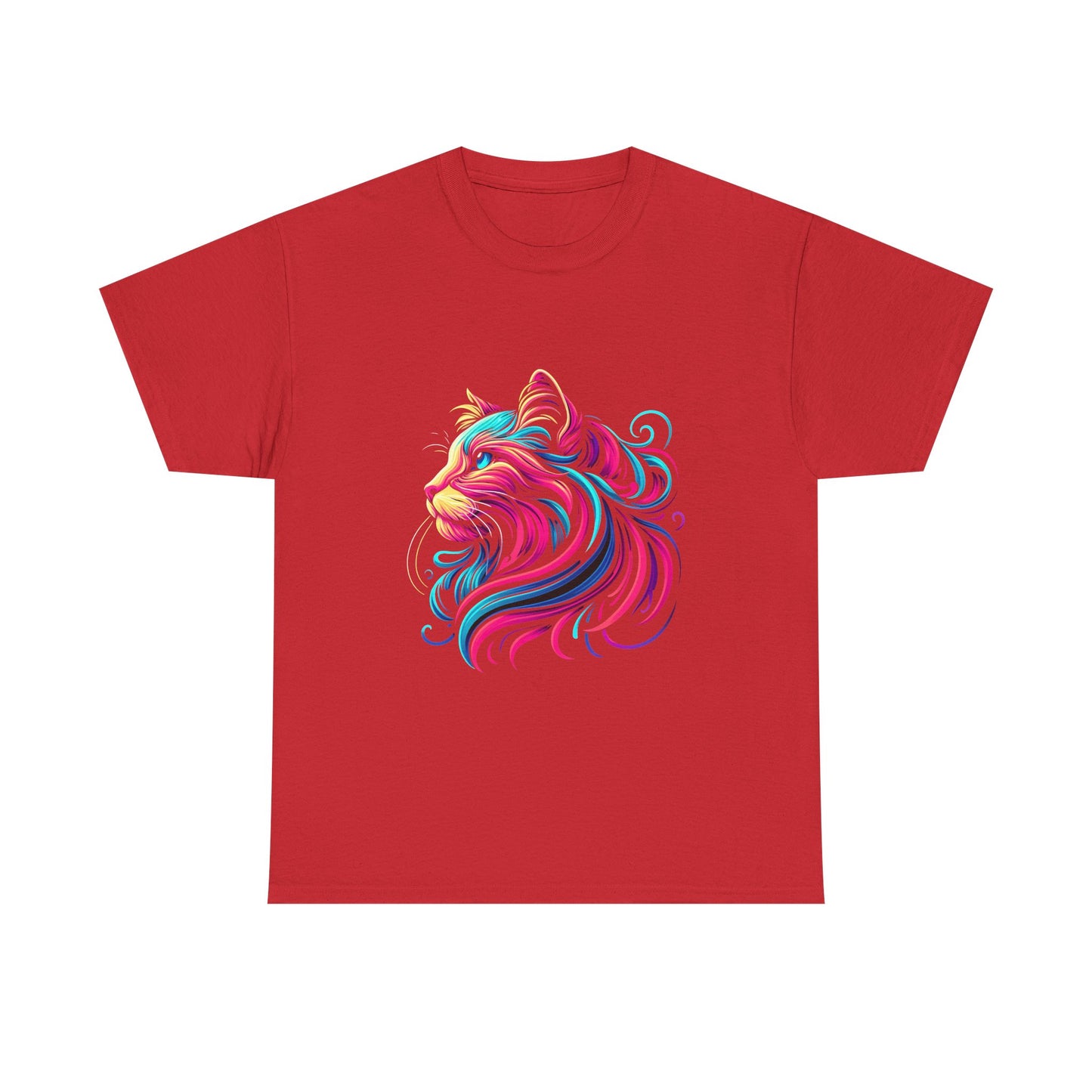 Cat T-Shirt — Colorful Swirl Cat Art Tee