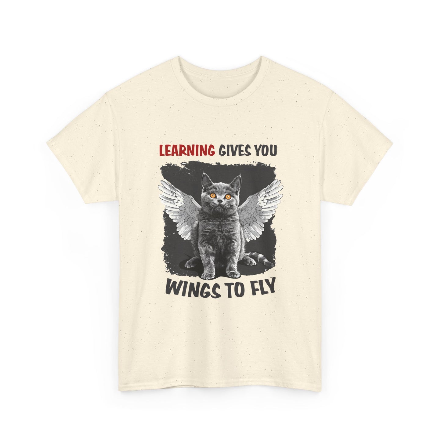 Learning Gives You Wings To Fly Cat T-Shirt