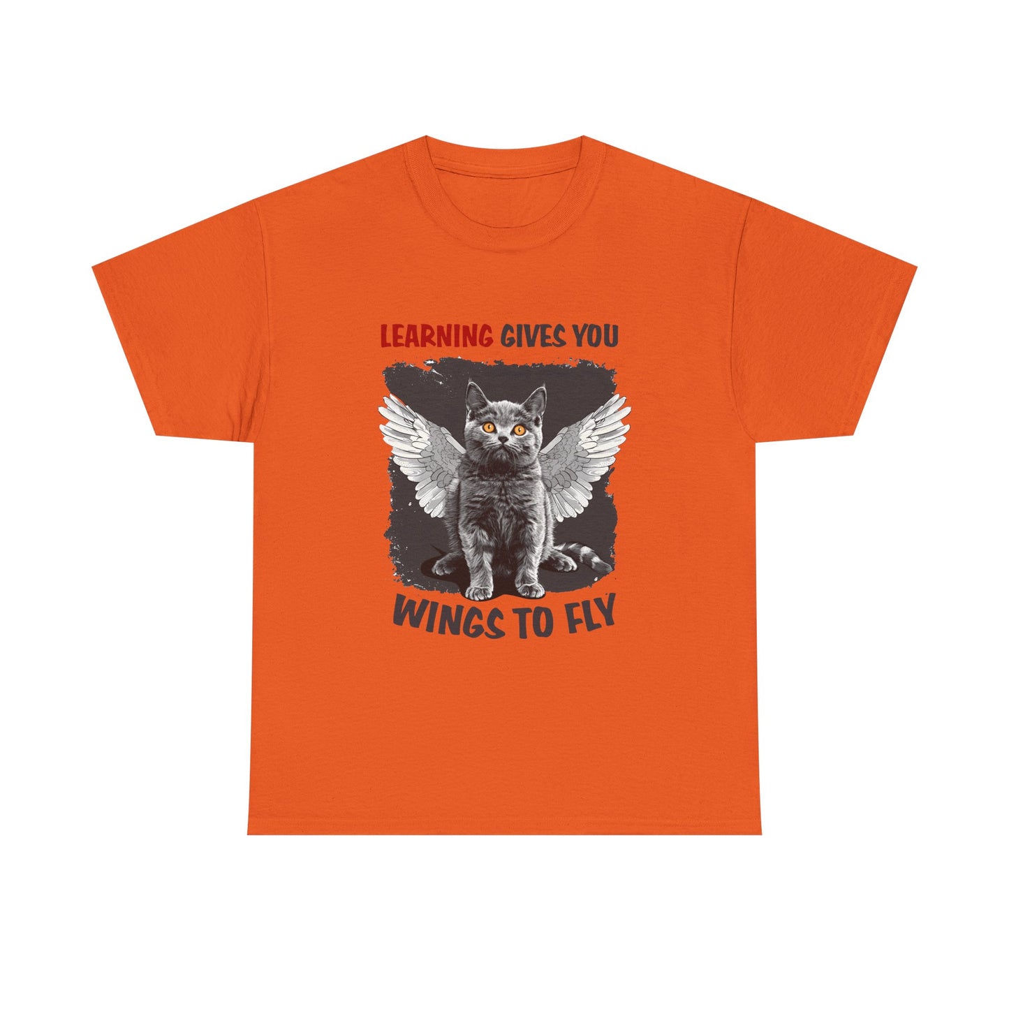 Learning Gives You Wings To Fly Cat T-Shirt