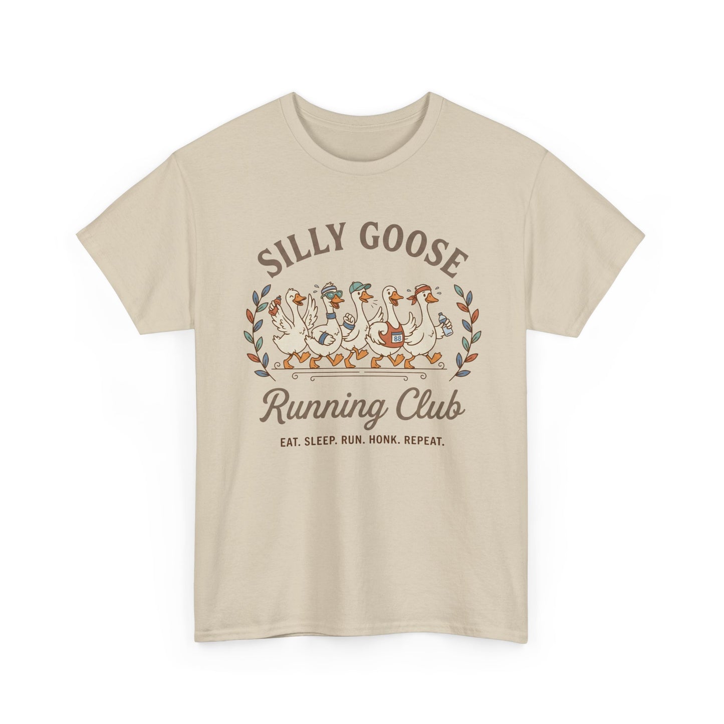 Silly Goose Running Club T‑Shirt — Funny Runner Tee (Eat. Sleep. Run. Honk. Repeat.)