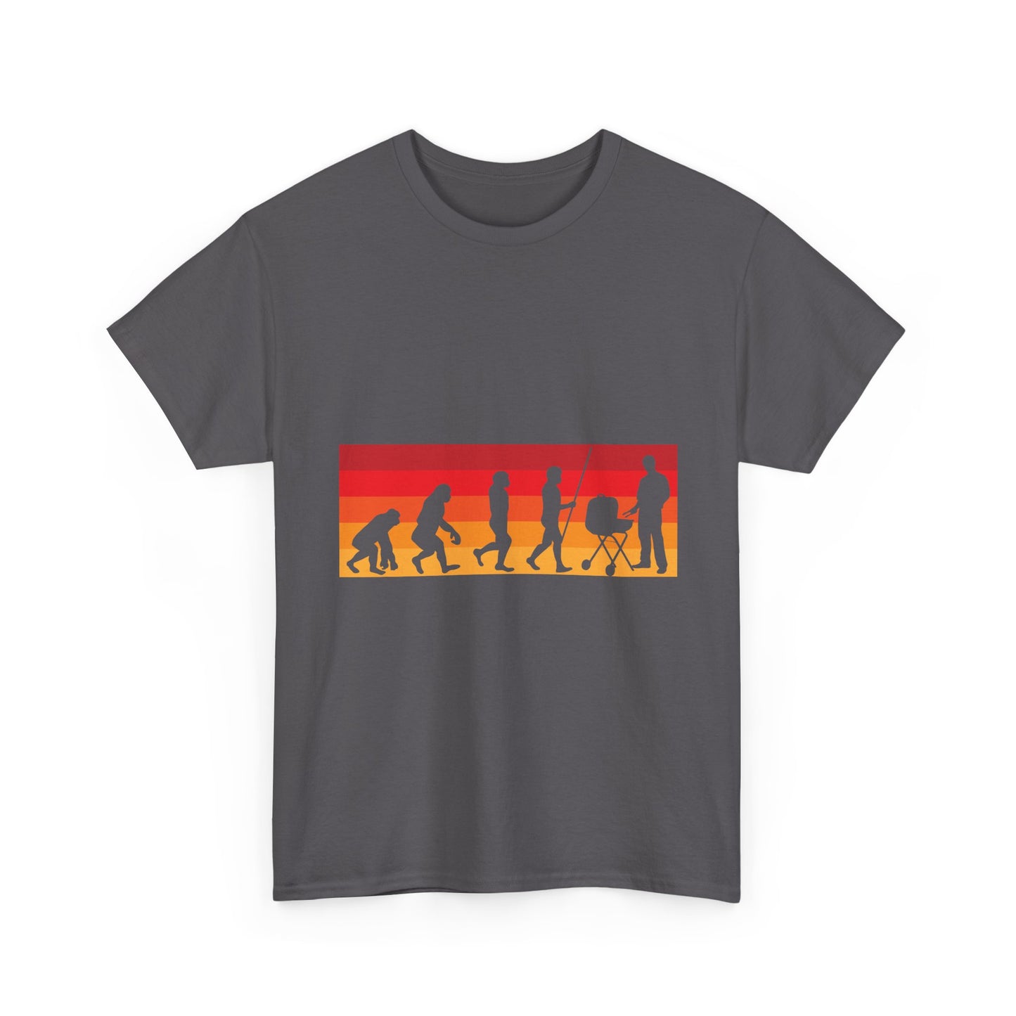 Evolution of Parenthood T-Shirt — Retro Sunset Dad to Parent Silhouette Tee
