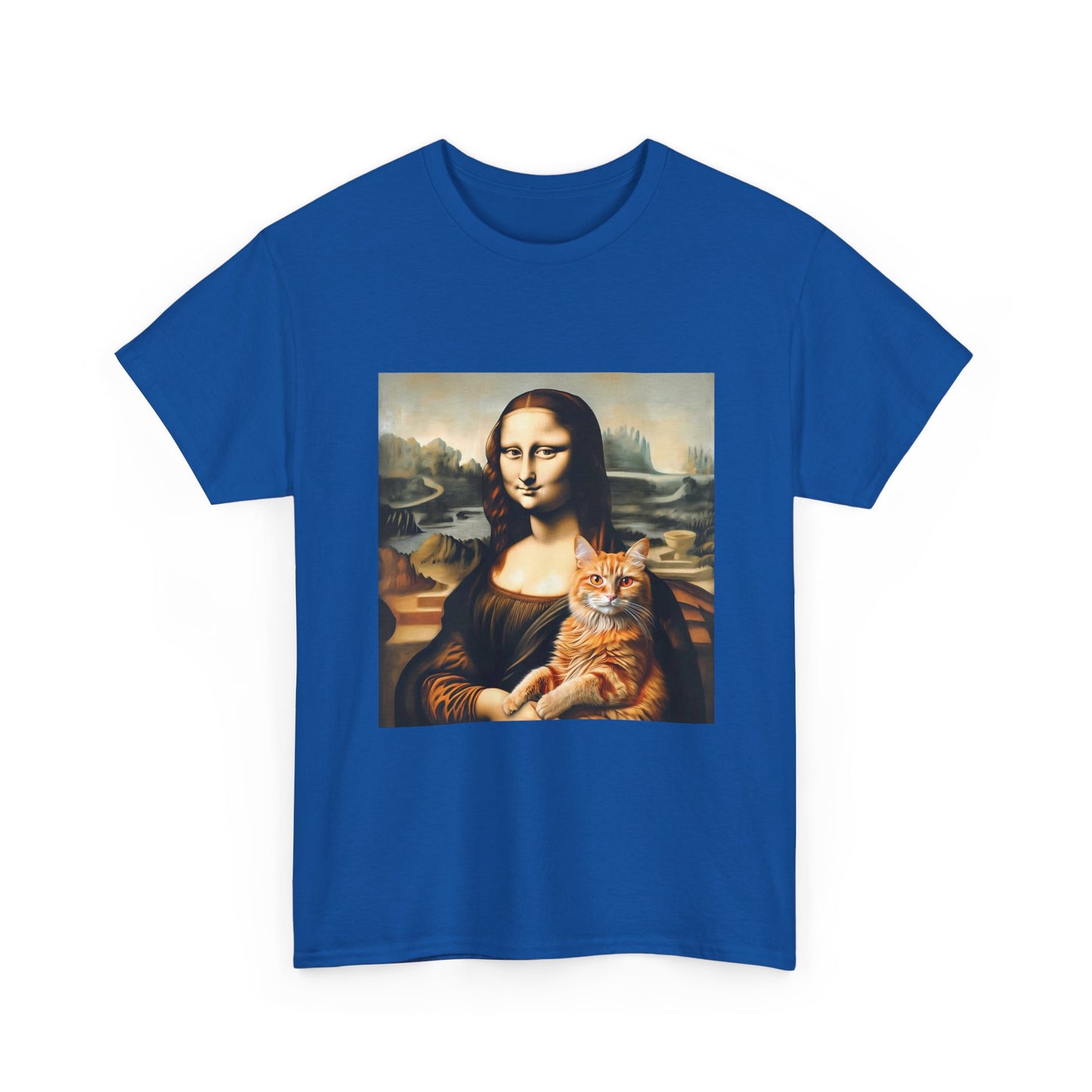 T-Shirt — Mona Lisa Holding a Cat Graphic Tee