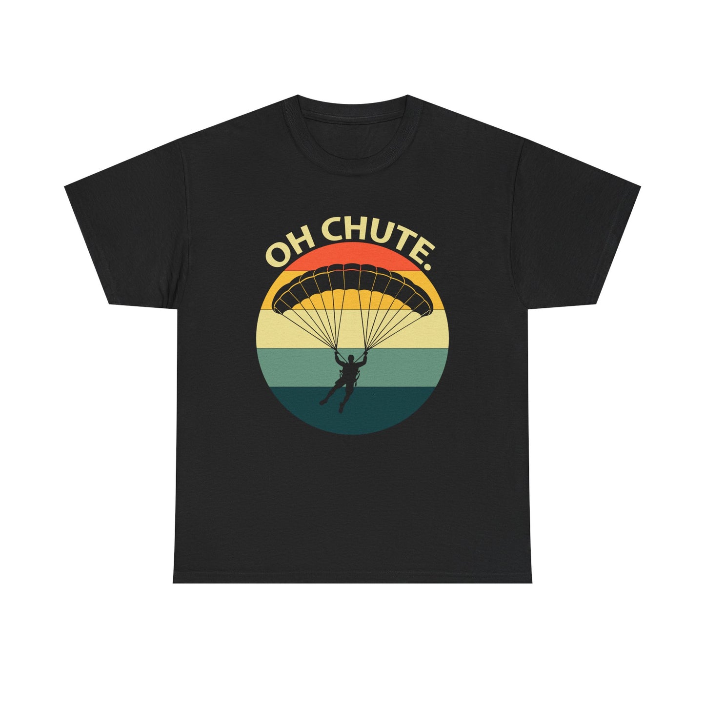 Parachute Retro Tee — "Oh Chute" Skydiving Graphic T-Shirt