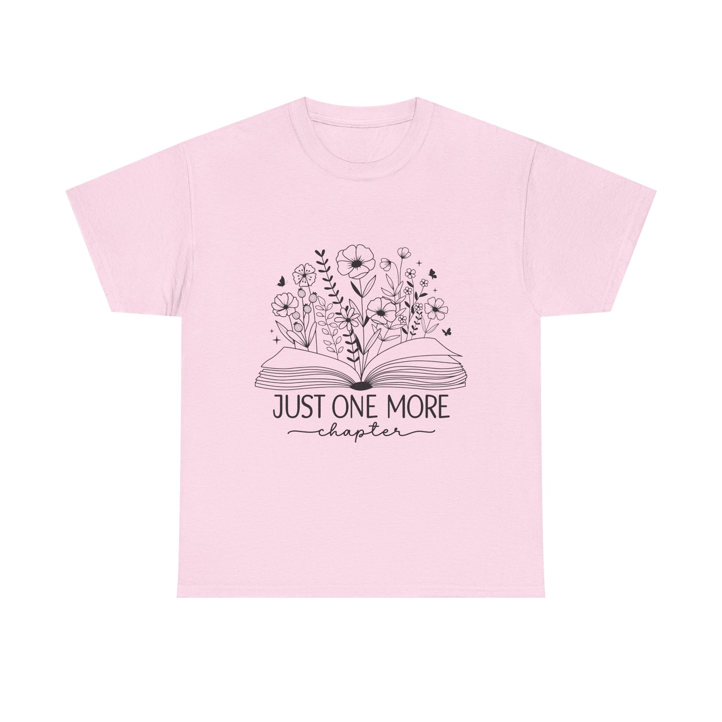 Reading T-Shirt — "Just One More Chapter" Floral Booklover Tee