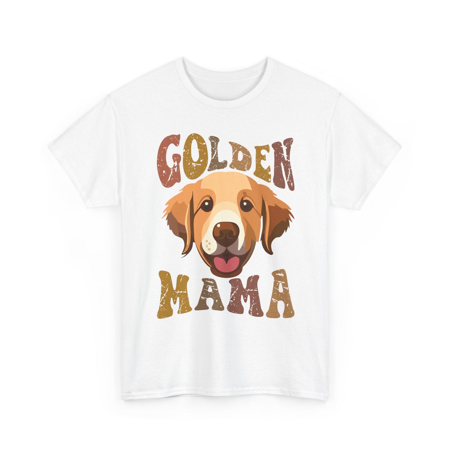 Golden Mama T‑Shirt — Cute Golden Retriever Mom Tee