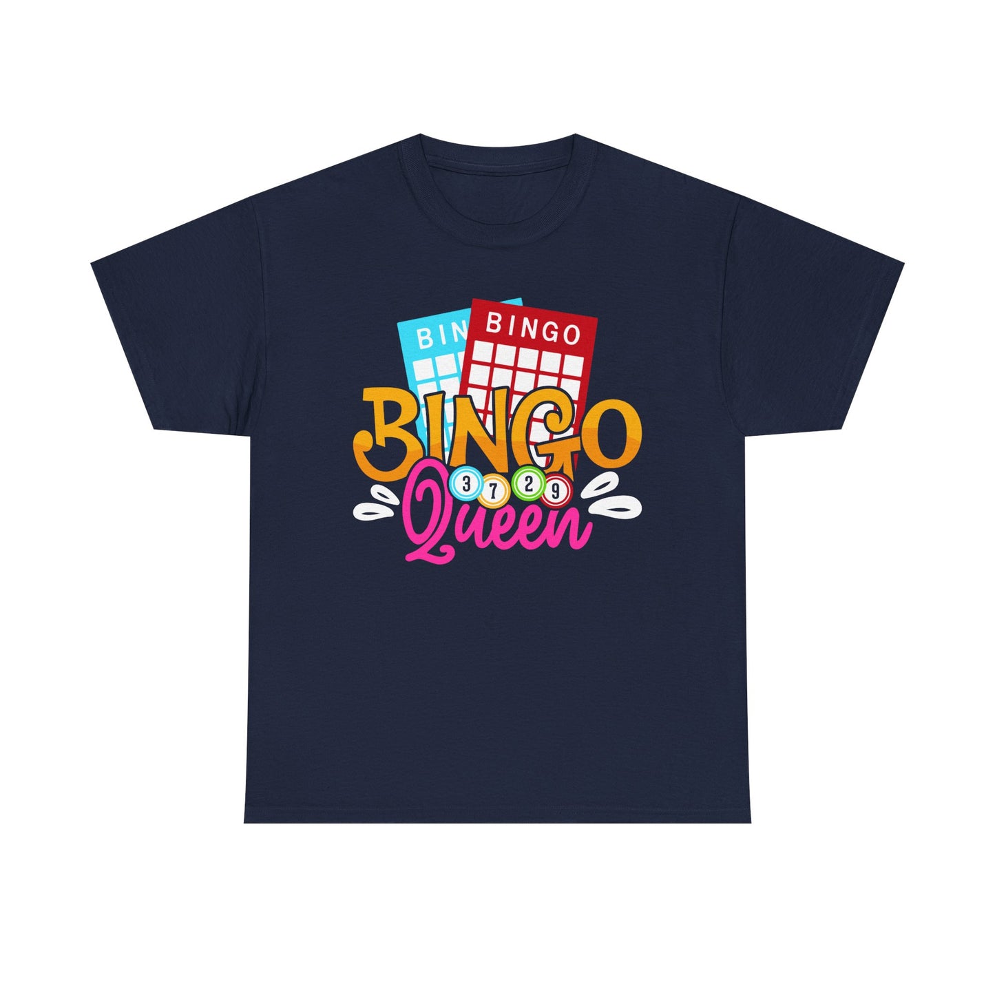 Bingo Queen T-Shirt – Colorful Bingo Cards Graphic Tee for Players & Seniors