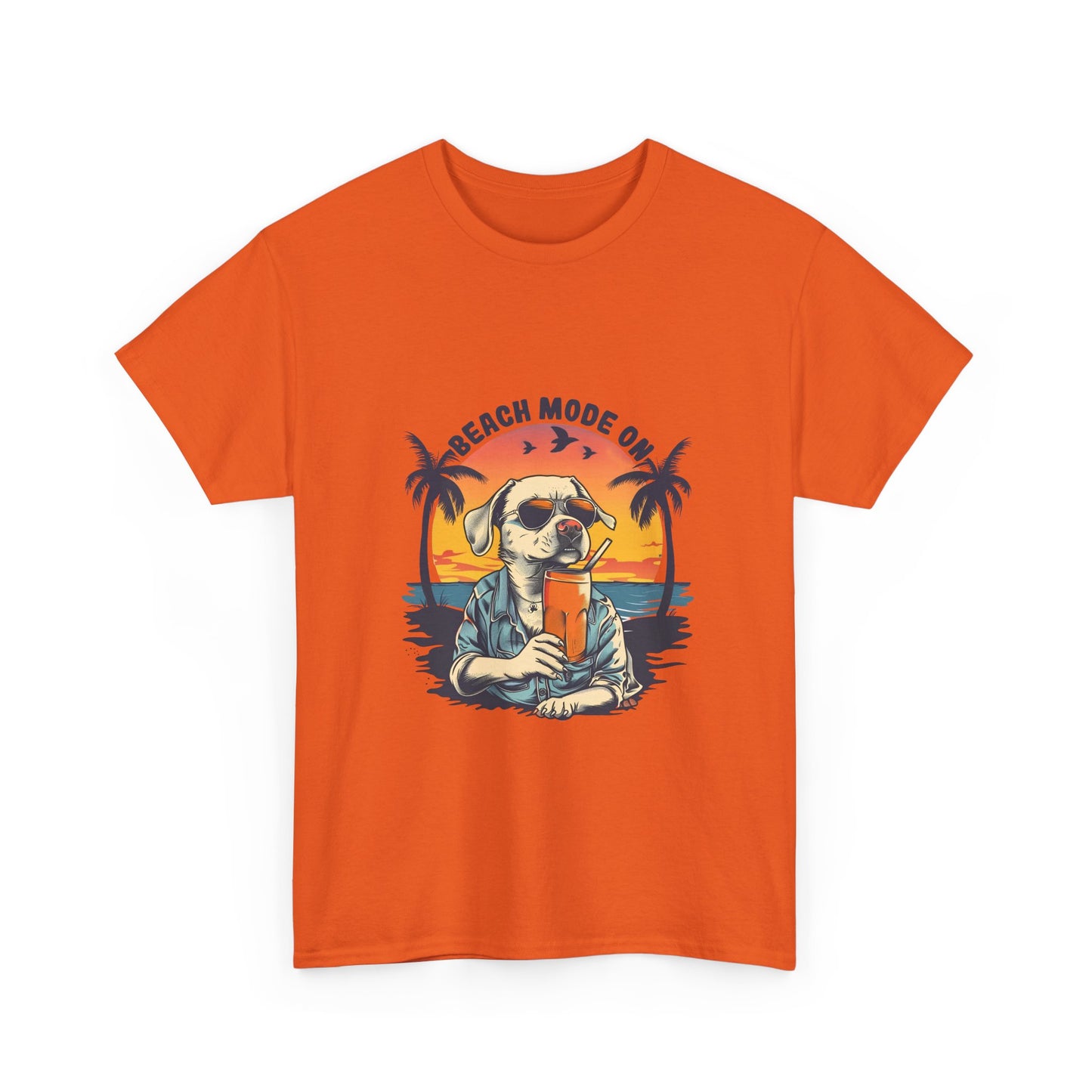 Beach Mode On T-Shirt — Retro Surf Dog Summer Tee